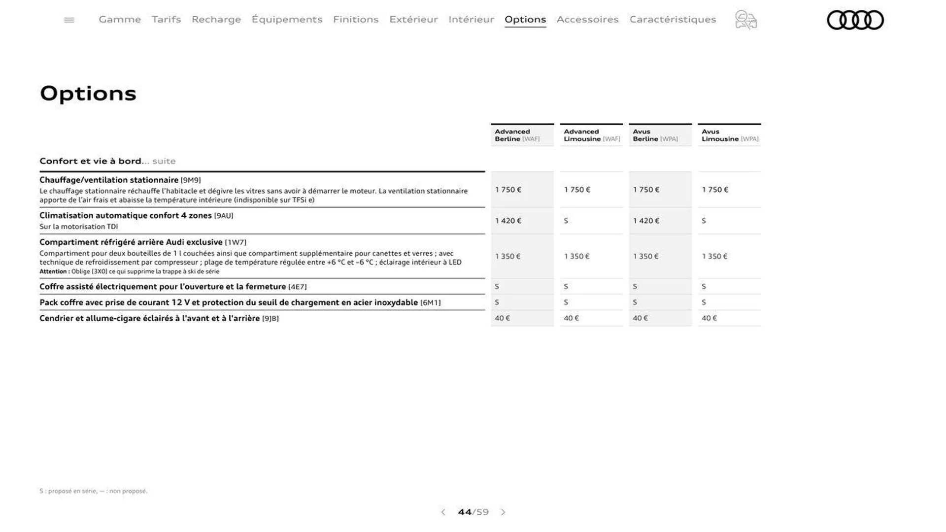 Audi A8 du 20 août au 31 décembre 2024 - Catalogue page 44