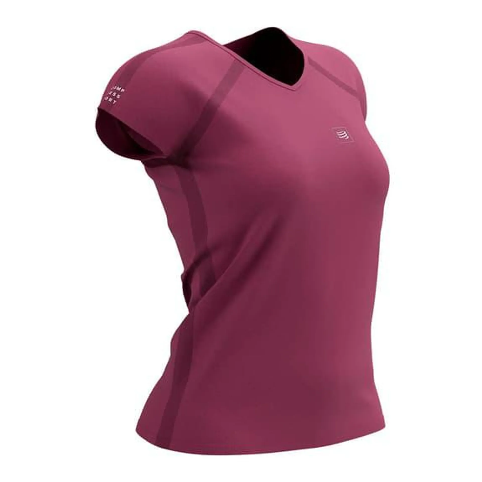 T-shirt Compressport Training manche courte violet femme