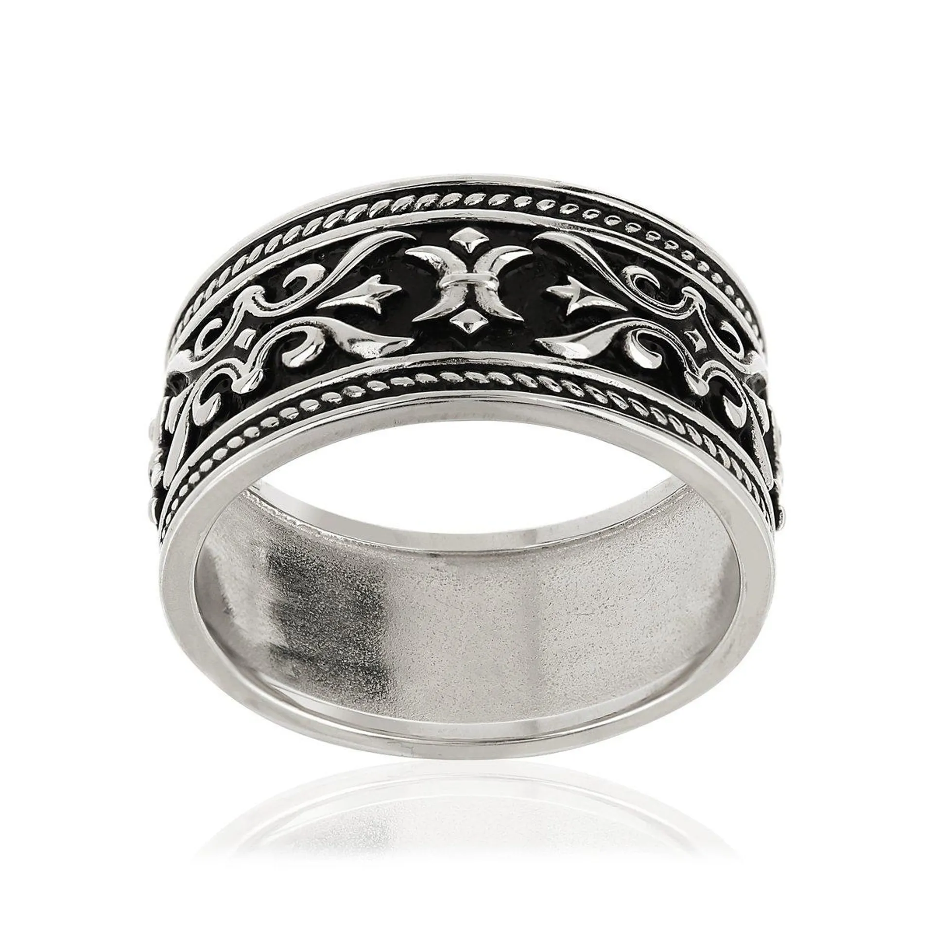 Bague argent 925 finition noire oxydée