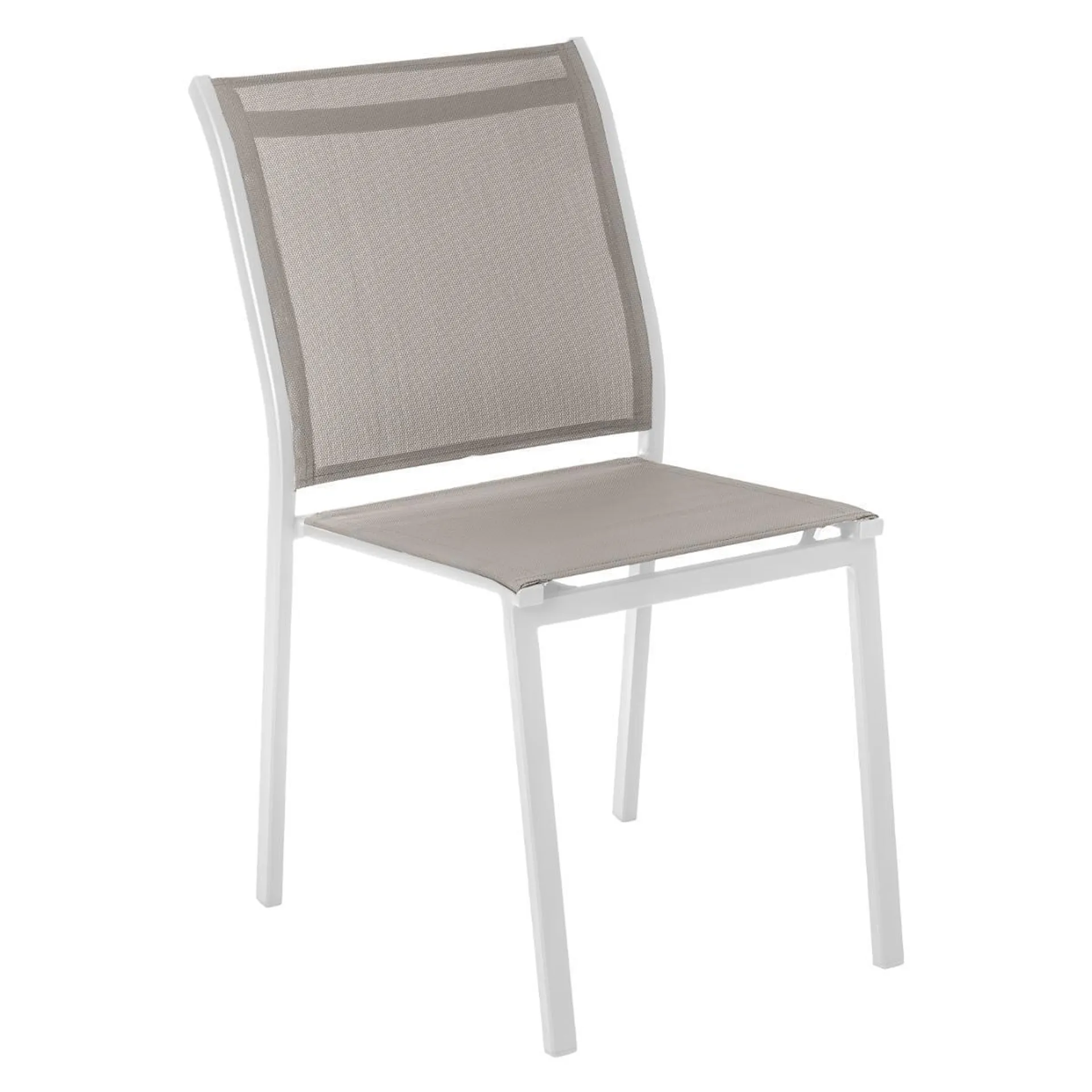 Chaise Essentia - 46 x 61 x H 87 cm - Marron noisette, blanc - HESPERIDE