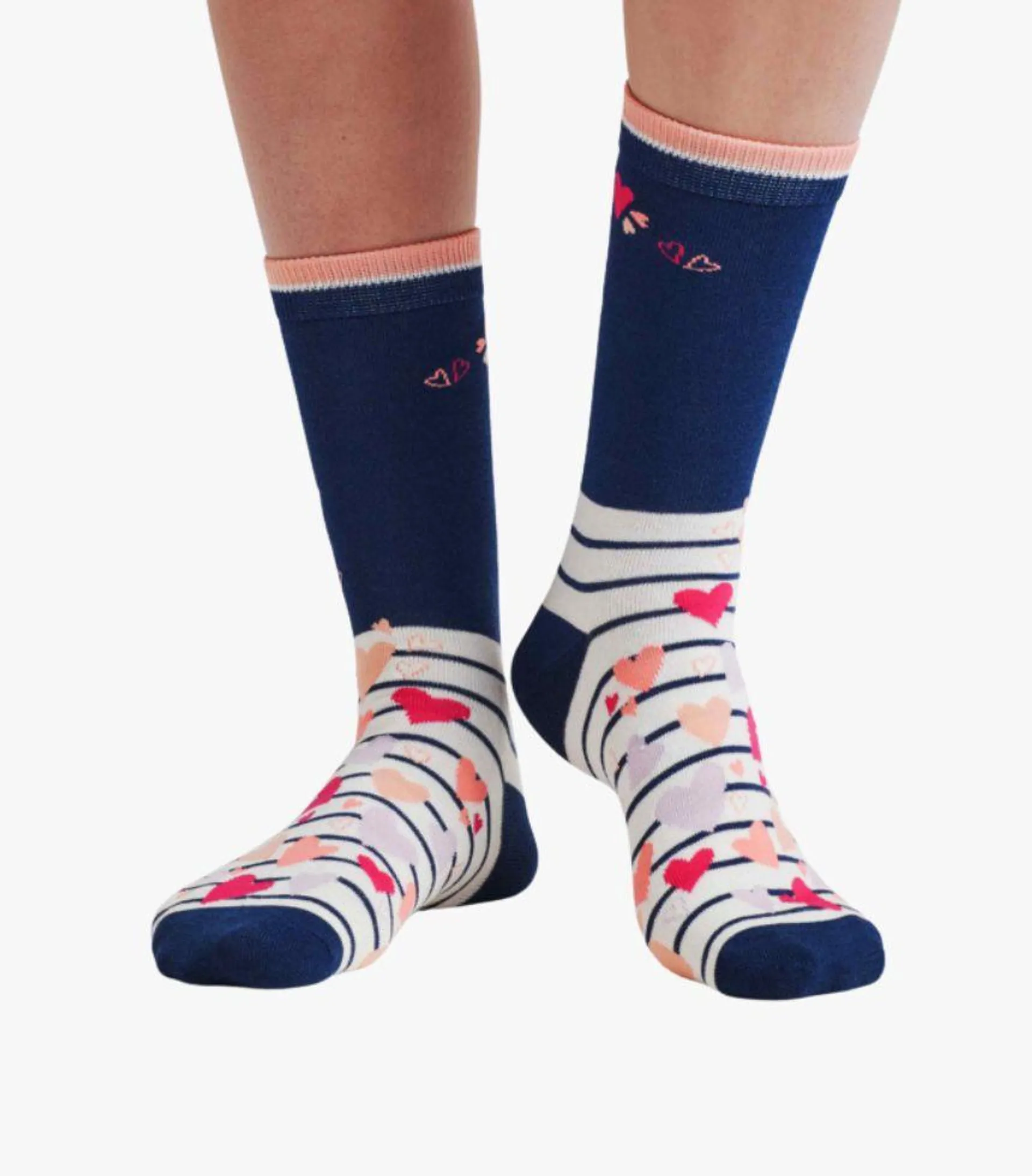 Chaussettes Eva Heart Stripe