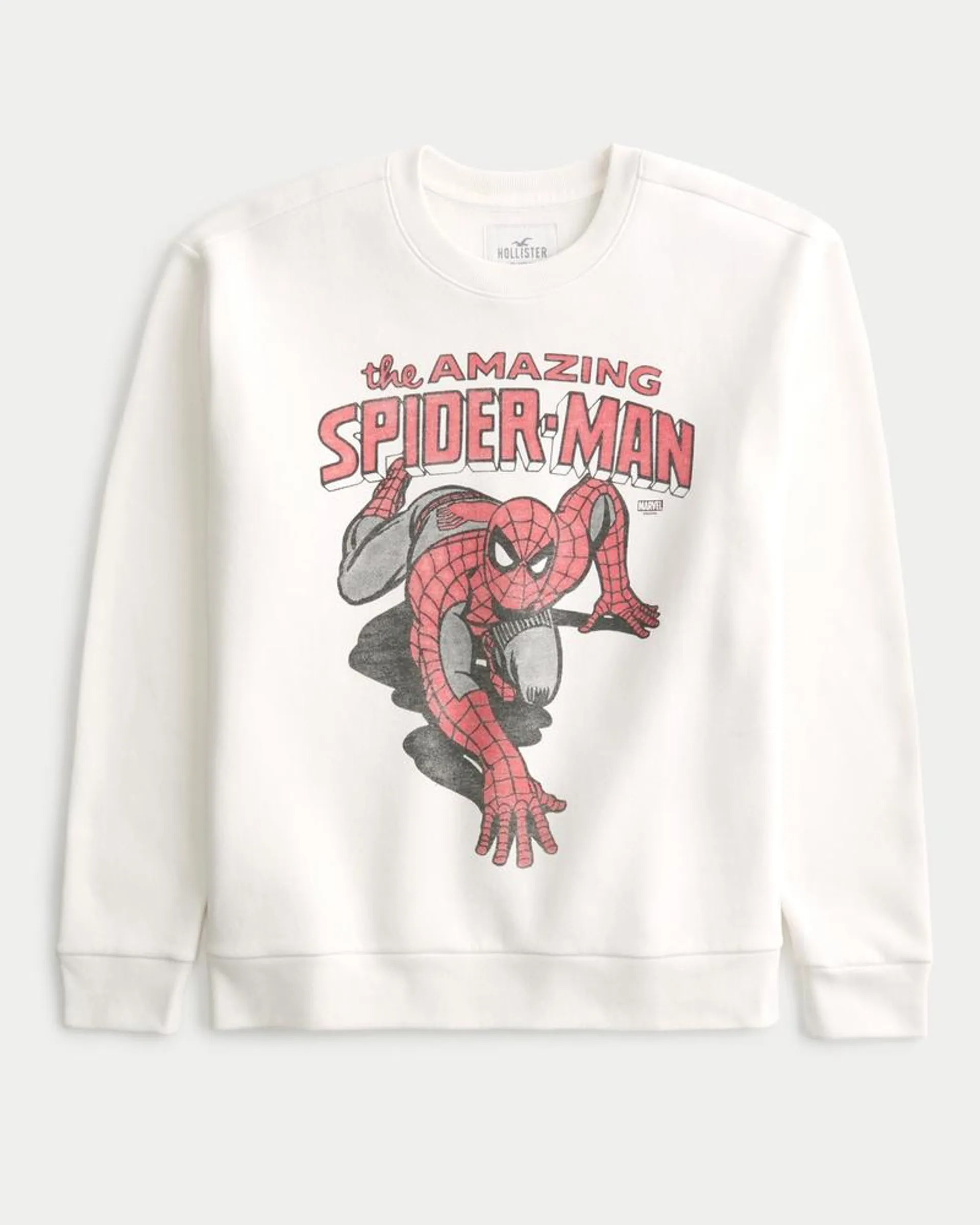 Relaxed Spider-Man Graphic Crew Sweatshirt