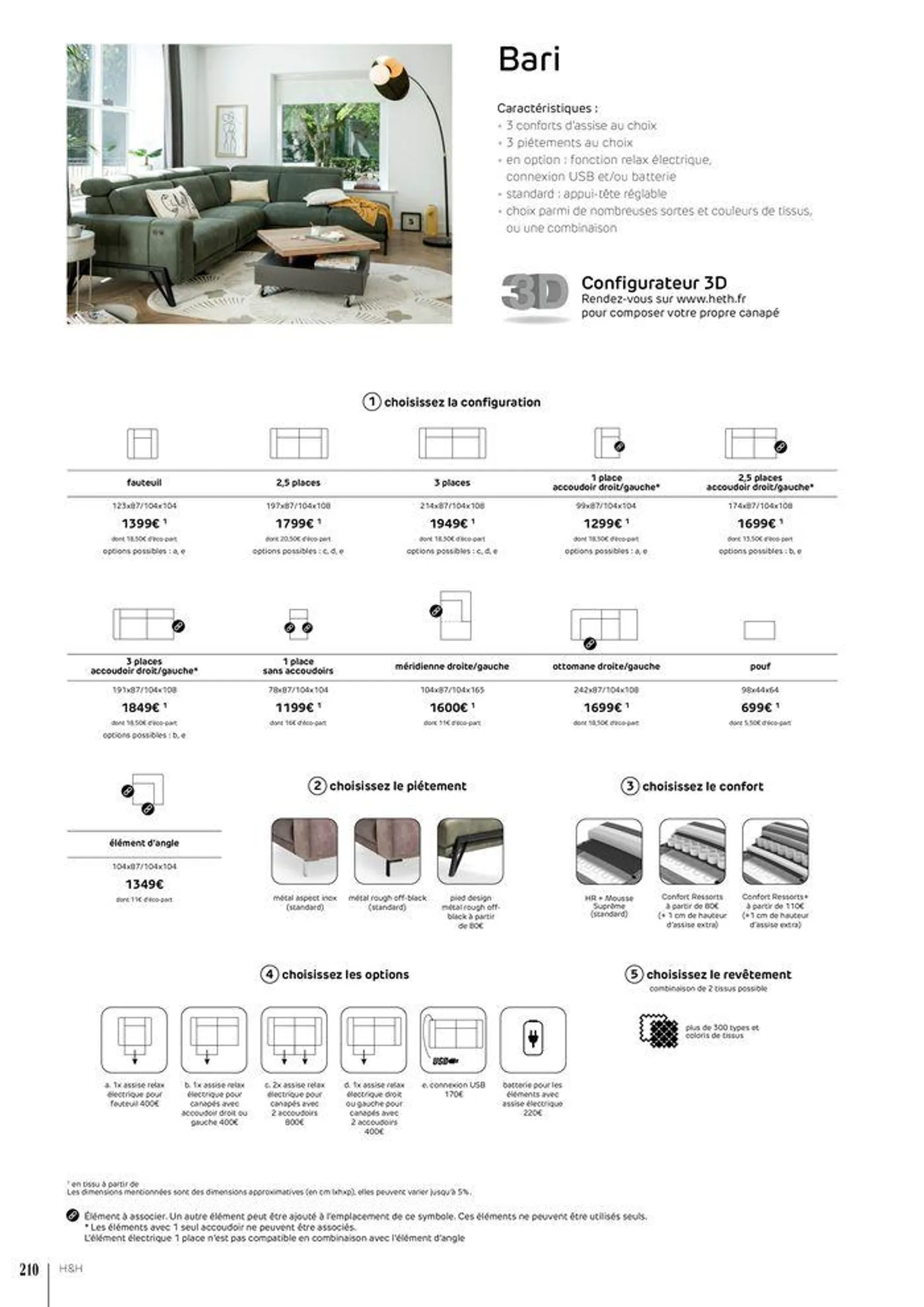 FAUTEUILS ET CANAPÉS  du 15 février au 30 novembre 2024 - Catalogue page 210