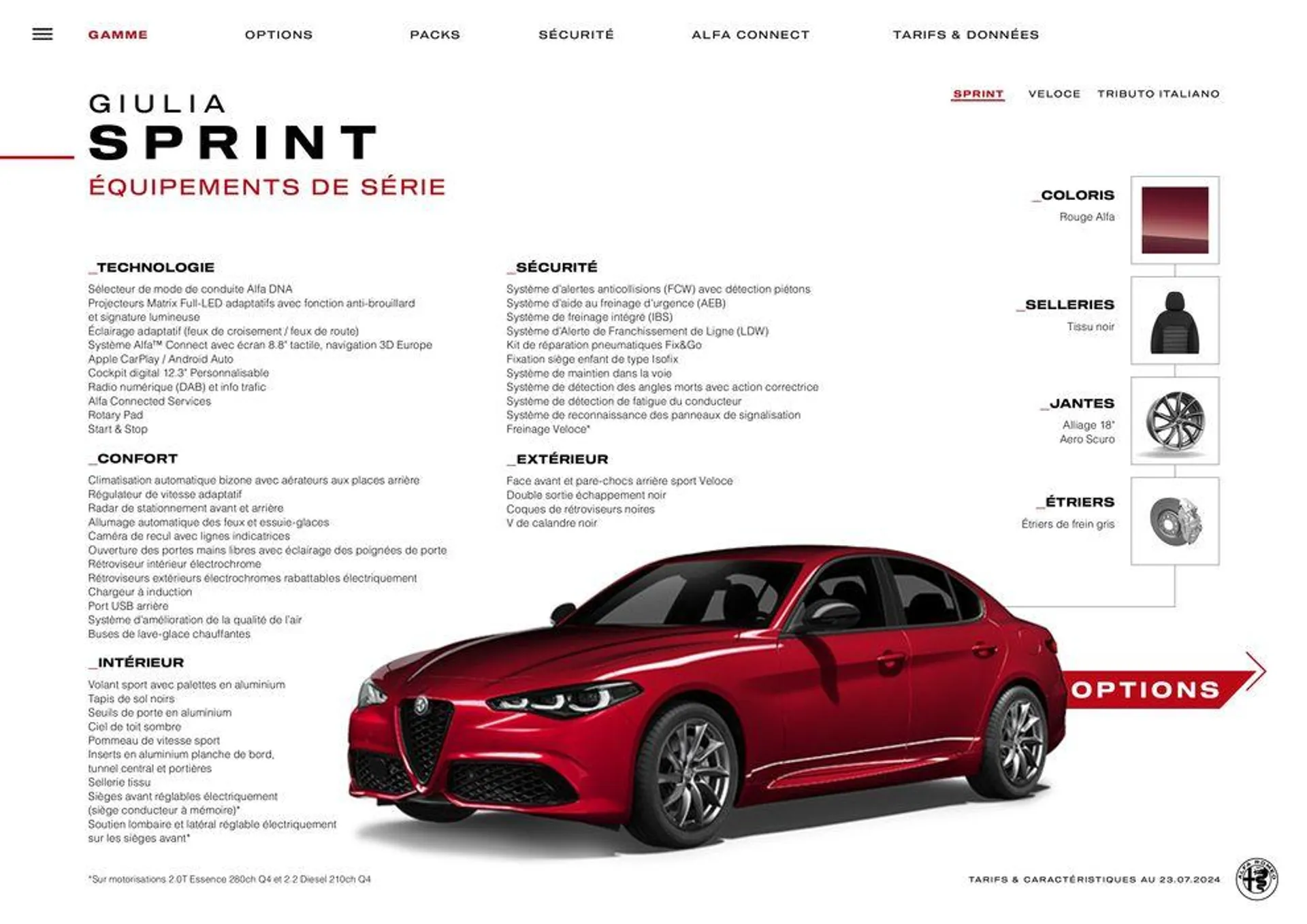 Alfa Romeo GIULIA du 7 août au 7 août 2025 - Catalogue page 5