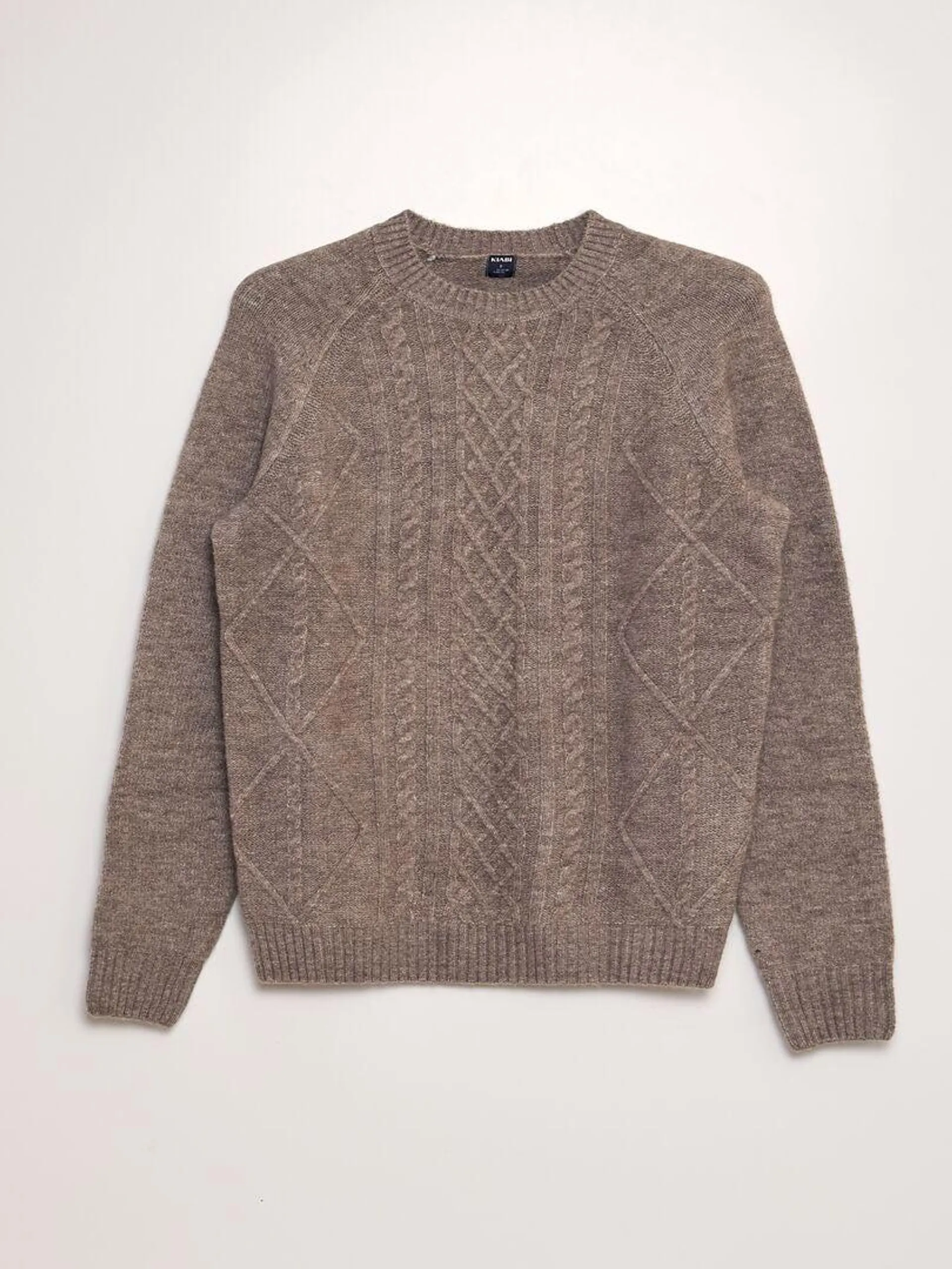 Pull en maille torsadée - Beige