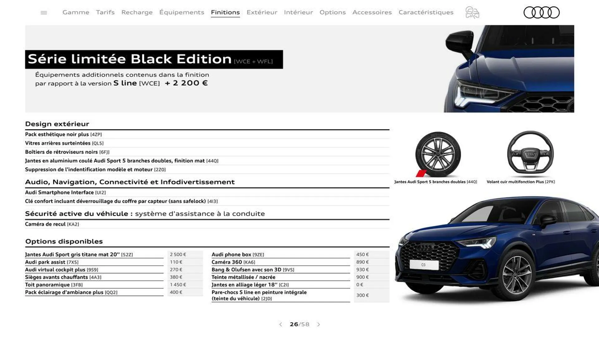 Audi Q3 Sportback du 20 août au 31 décembre 2024 - Catalogue page 26