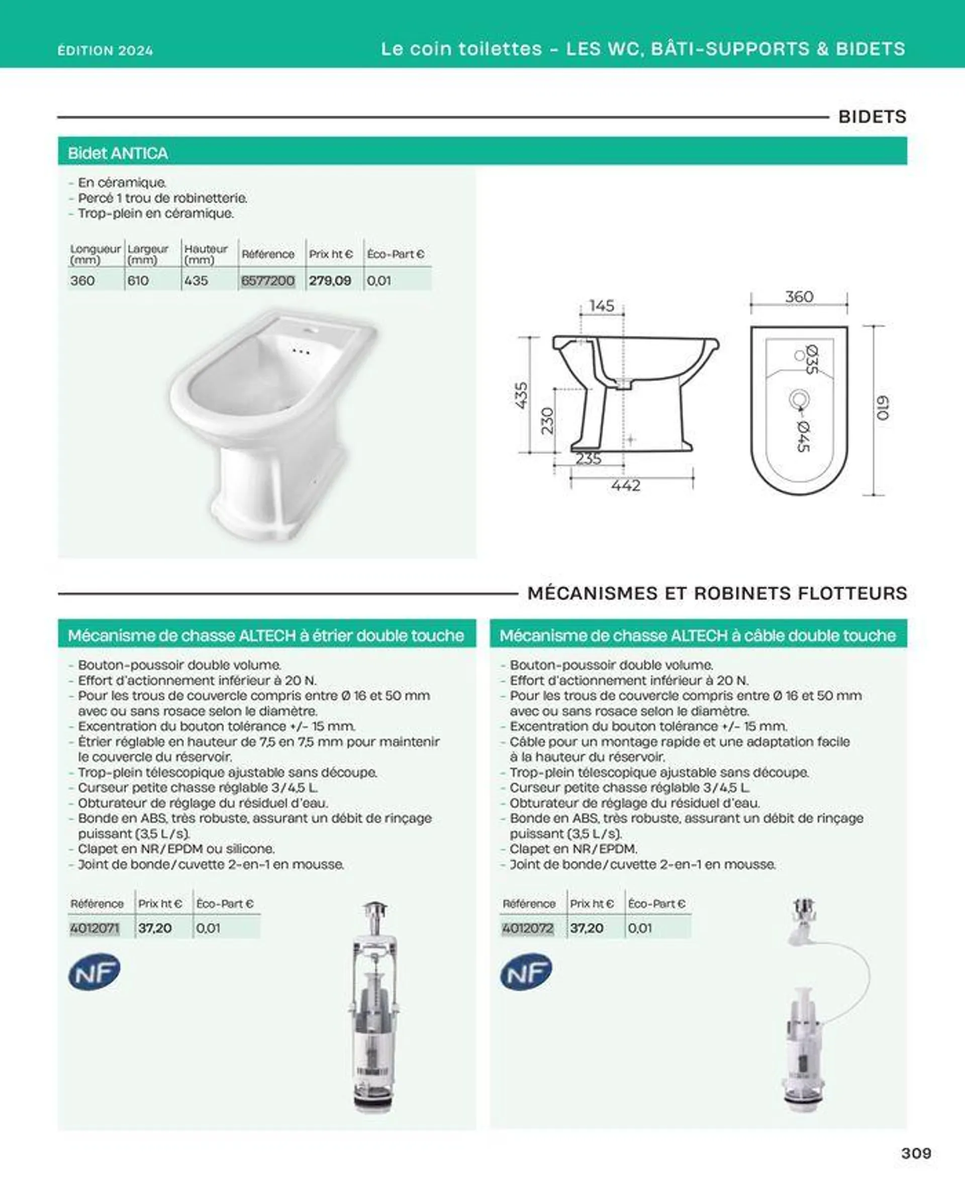 La salle de bain en toute sérénité du 2 juillet au 31 décembre 2024 - Catalogue page 309