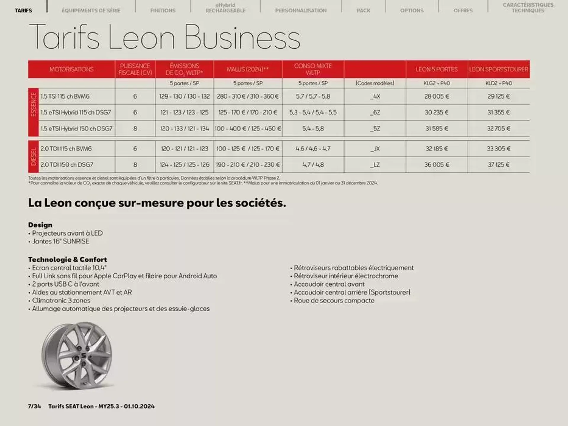 SEAT Leon 5 portes du 3 octobre au 3 octobre 2025 - Catalogue page 7