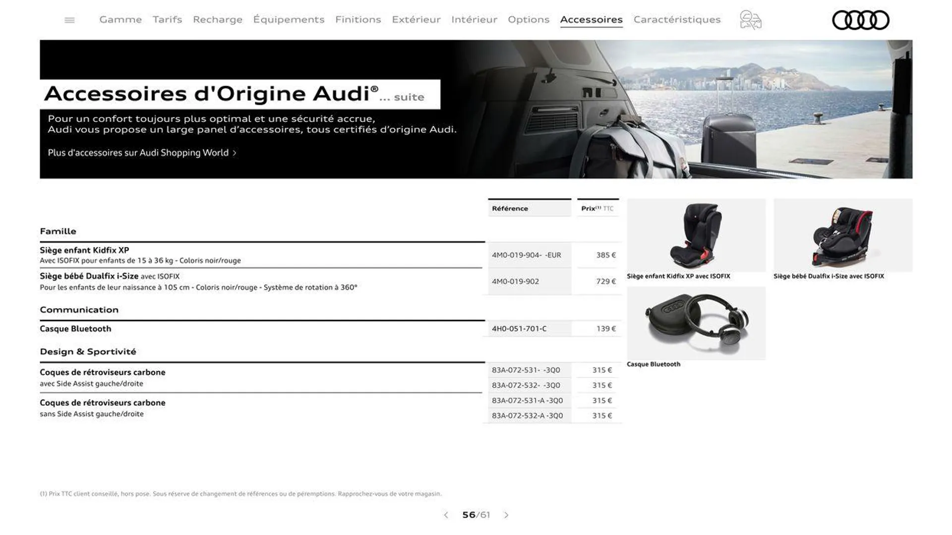 Audi Q3 du 20 août au 31 décembre 2024 - Catalogue page 56