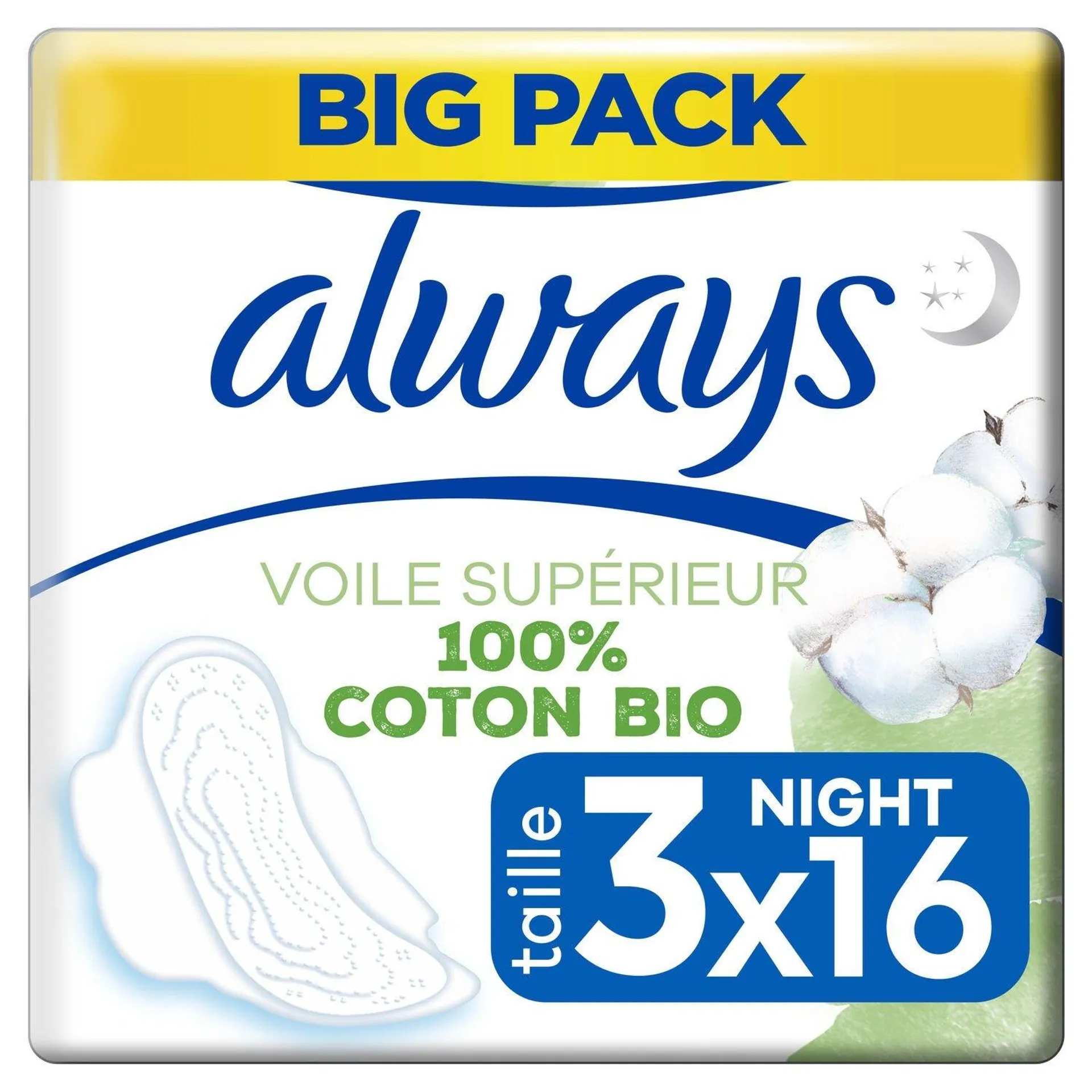 Serviette Hygiénique Avec Ailettes Cotton Protection Ultra Nuit Taille 3 ALWAYS