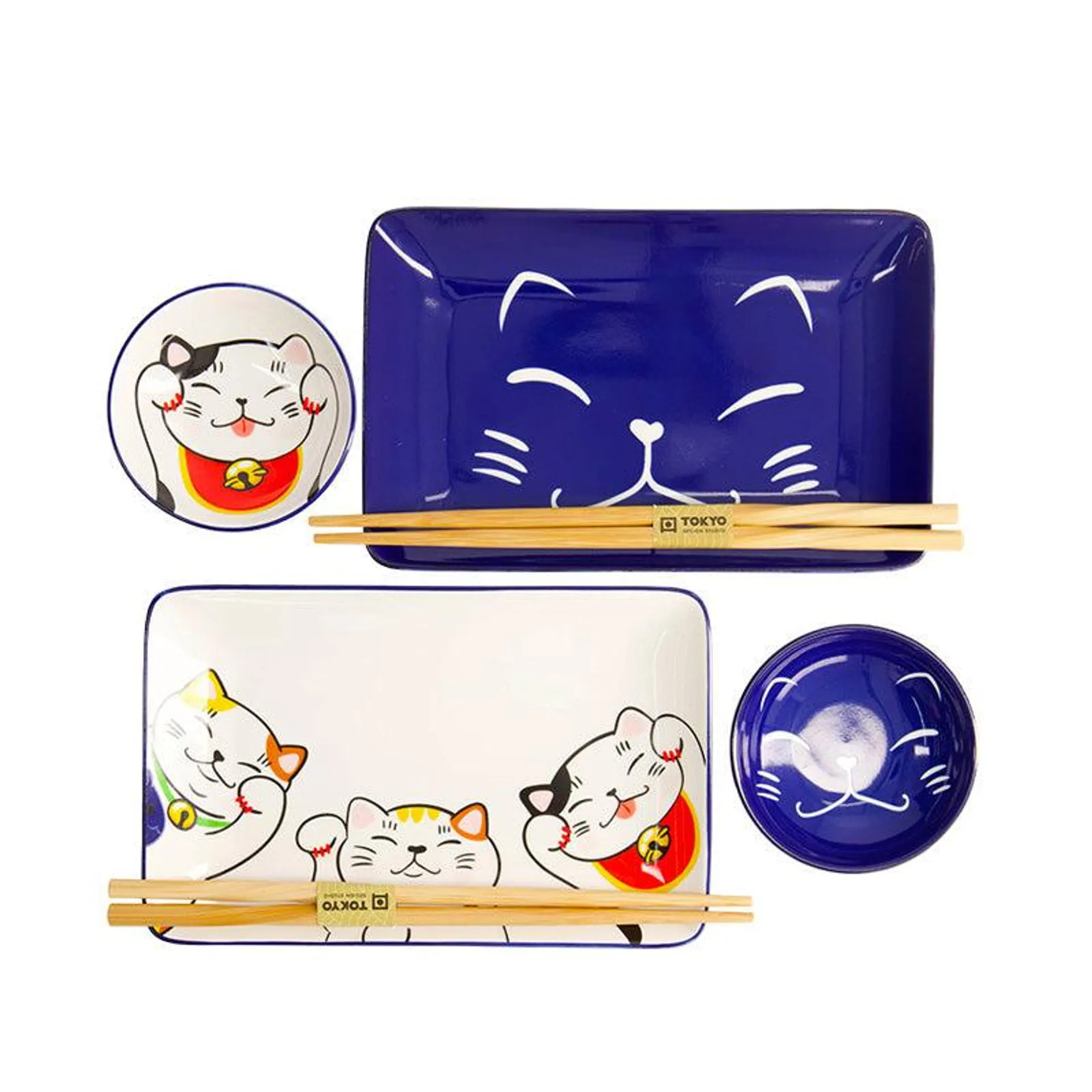 Coffret sushi Kawaii Lucky cat