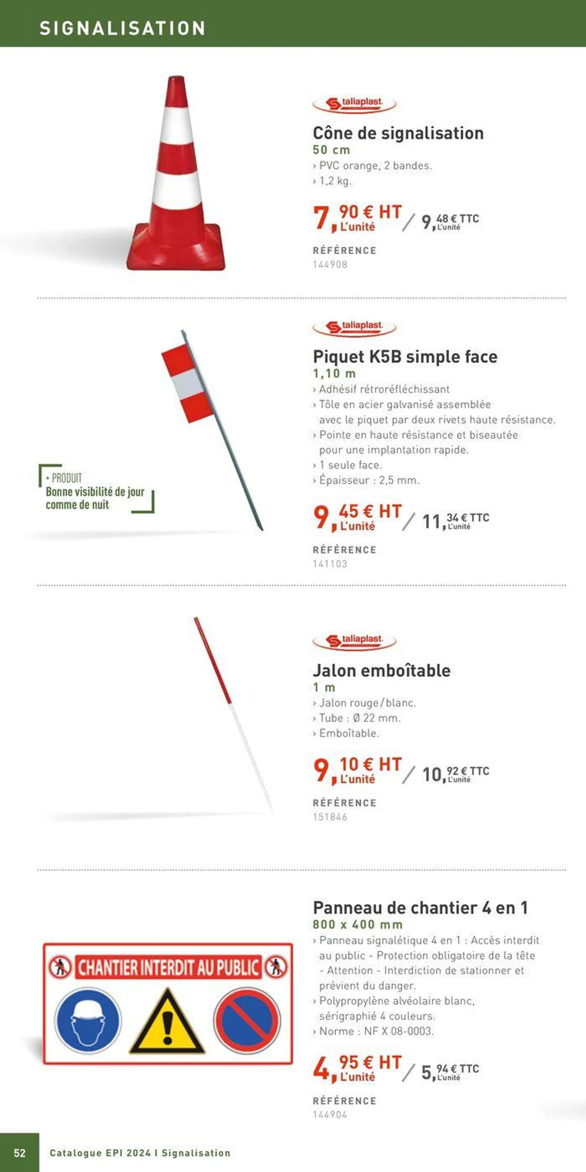 Epi Protection Chantier du 30 mai au 31 décembre 2024 - Catalogue page 54