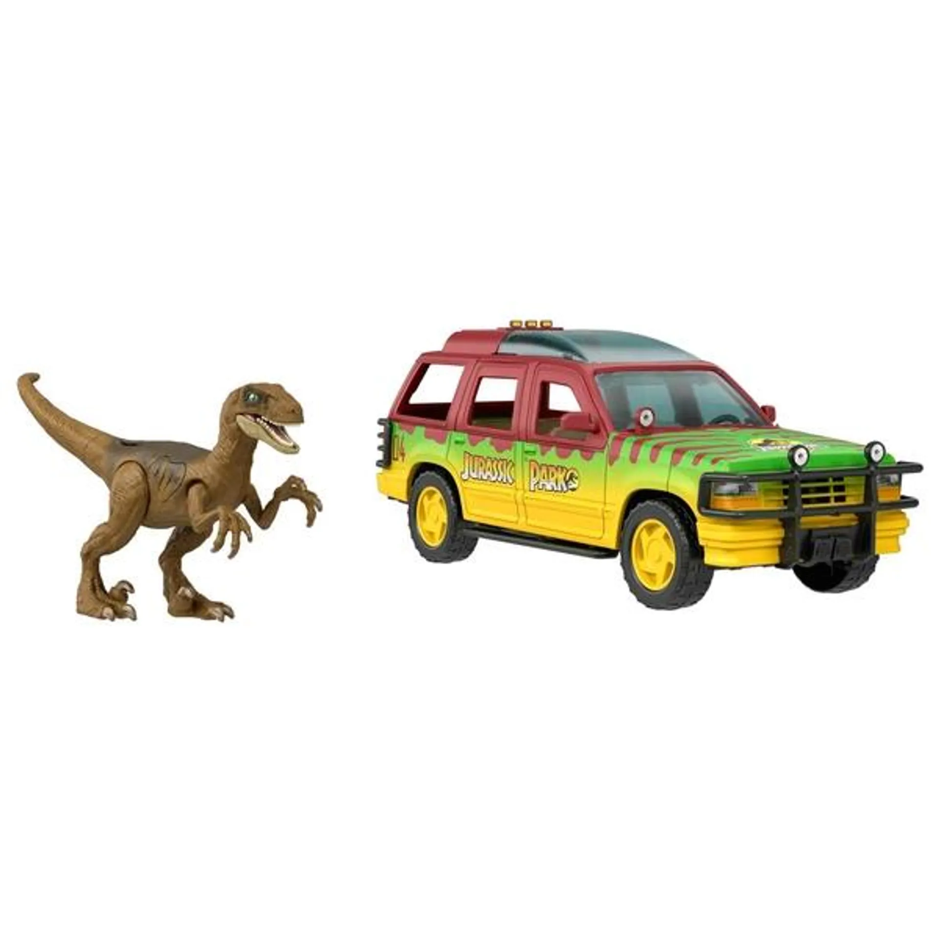 Jurassic World - Coffret Ford Explorer et Figurine Dinosaure