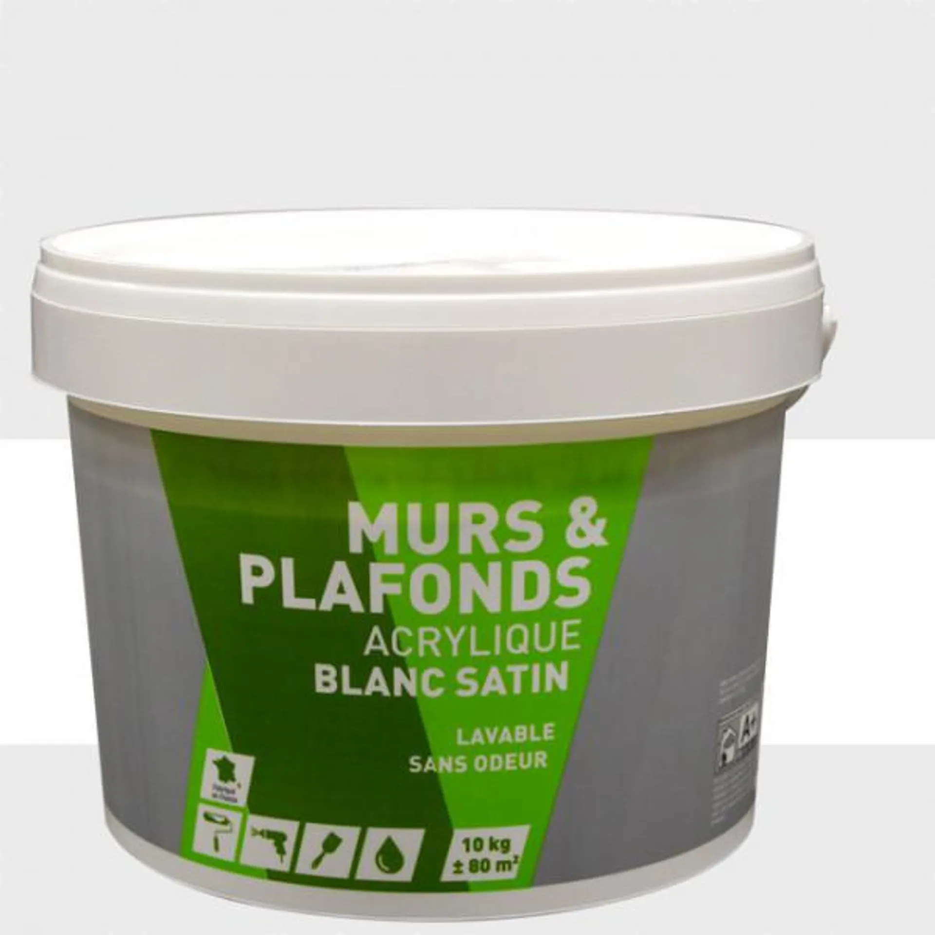 Peinture murs et plafonds blanc satin