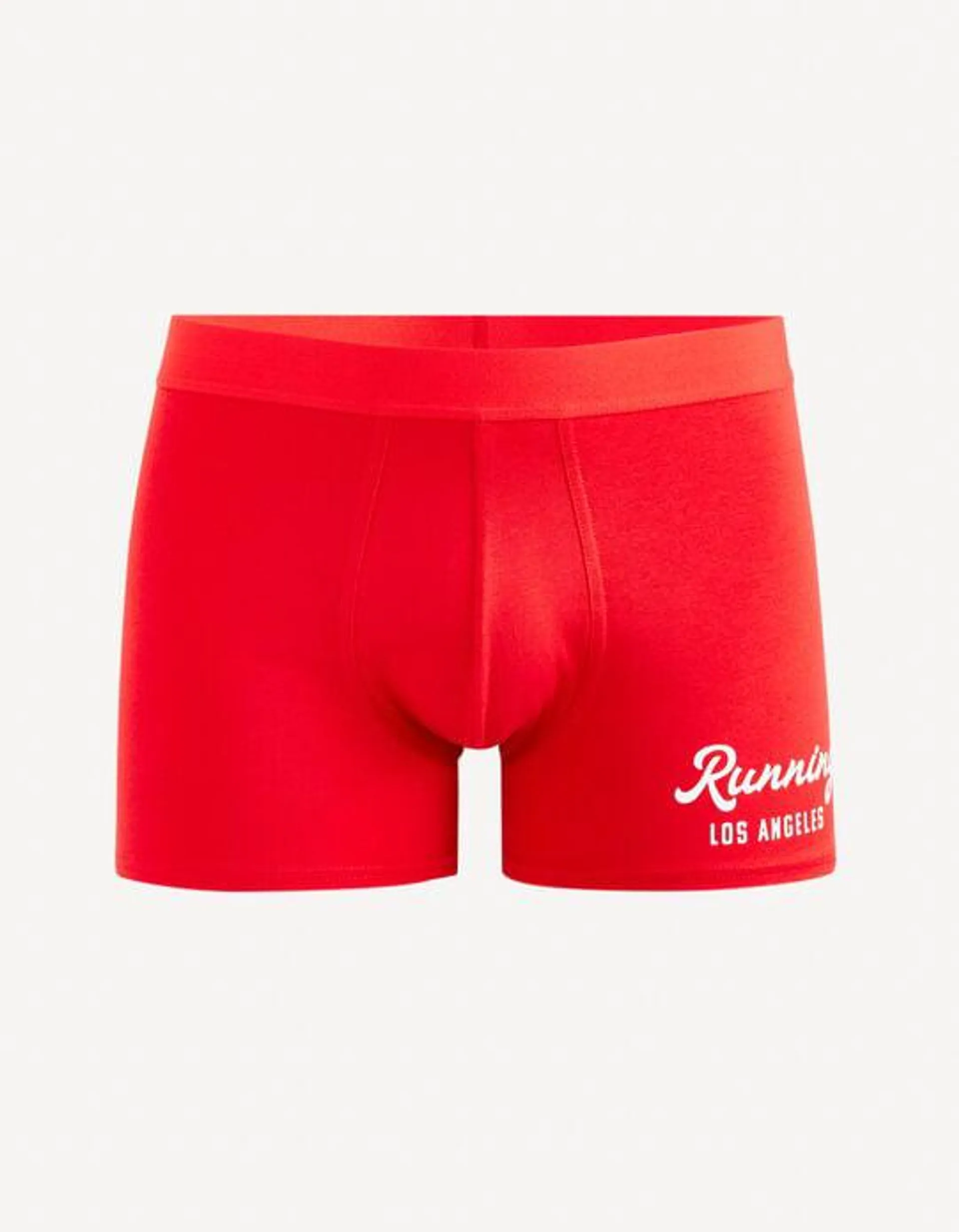 Boxer en coton stretch - rouge