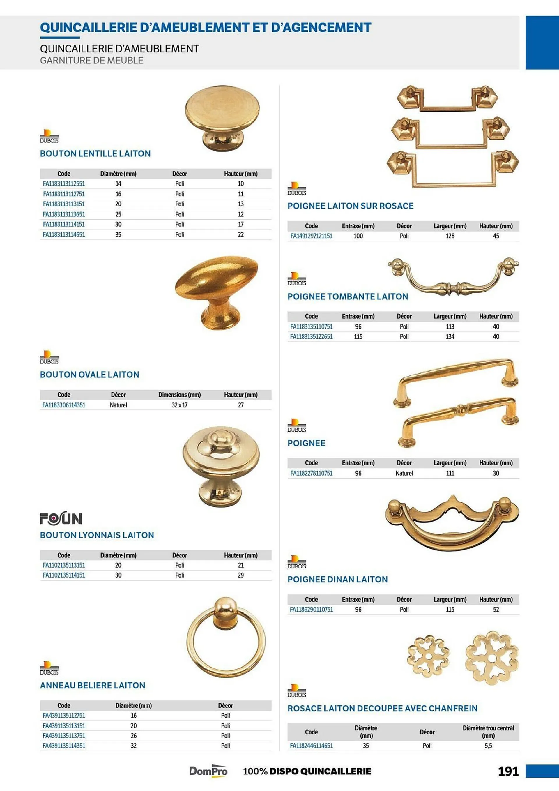 Catalogue DomPro du 8 juillet au 4 janvier 2025 - Catalogue page 191