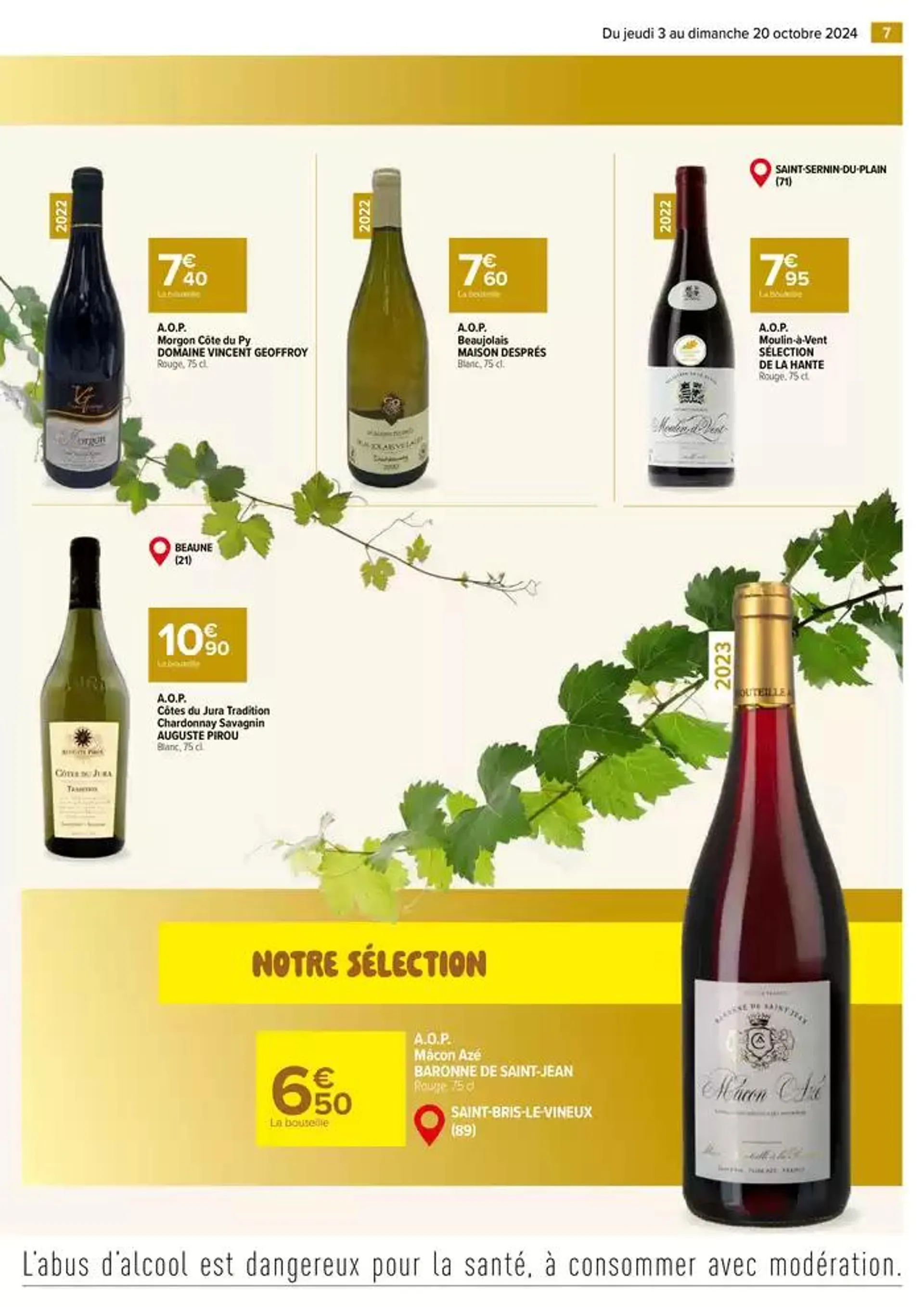 FOIRE AUX VINS BOURGOGNE / FRANCHE COMTÉ du 3 octobre au 20 octobre 2024 - Catalogue page 7