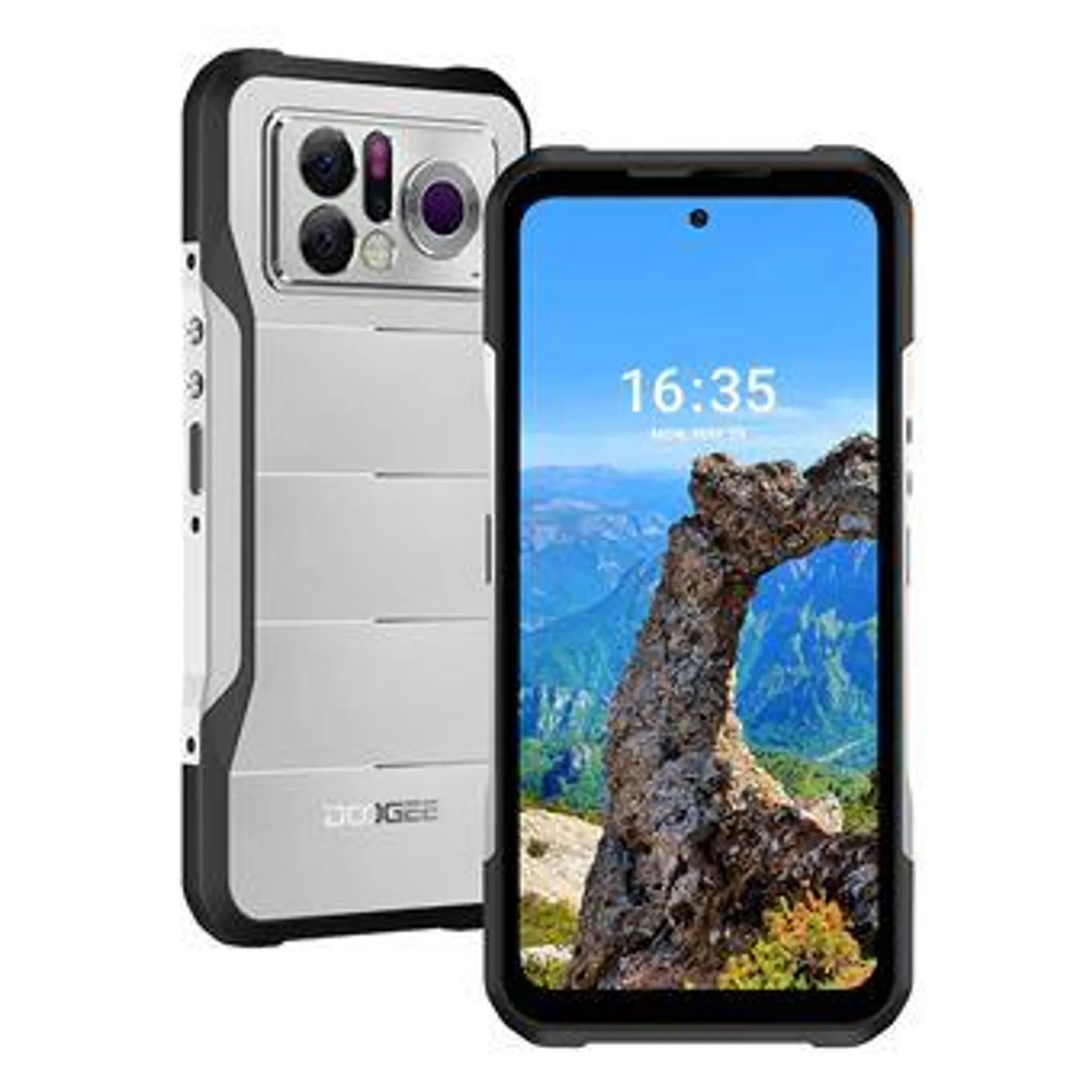 Smartphone DOOGEE V20 PRO imagerie thermique Android 12 12Go+256Go 6.43 écran 5G téléphone portable 6000mAh batterie 33W charge rapide-Argent