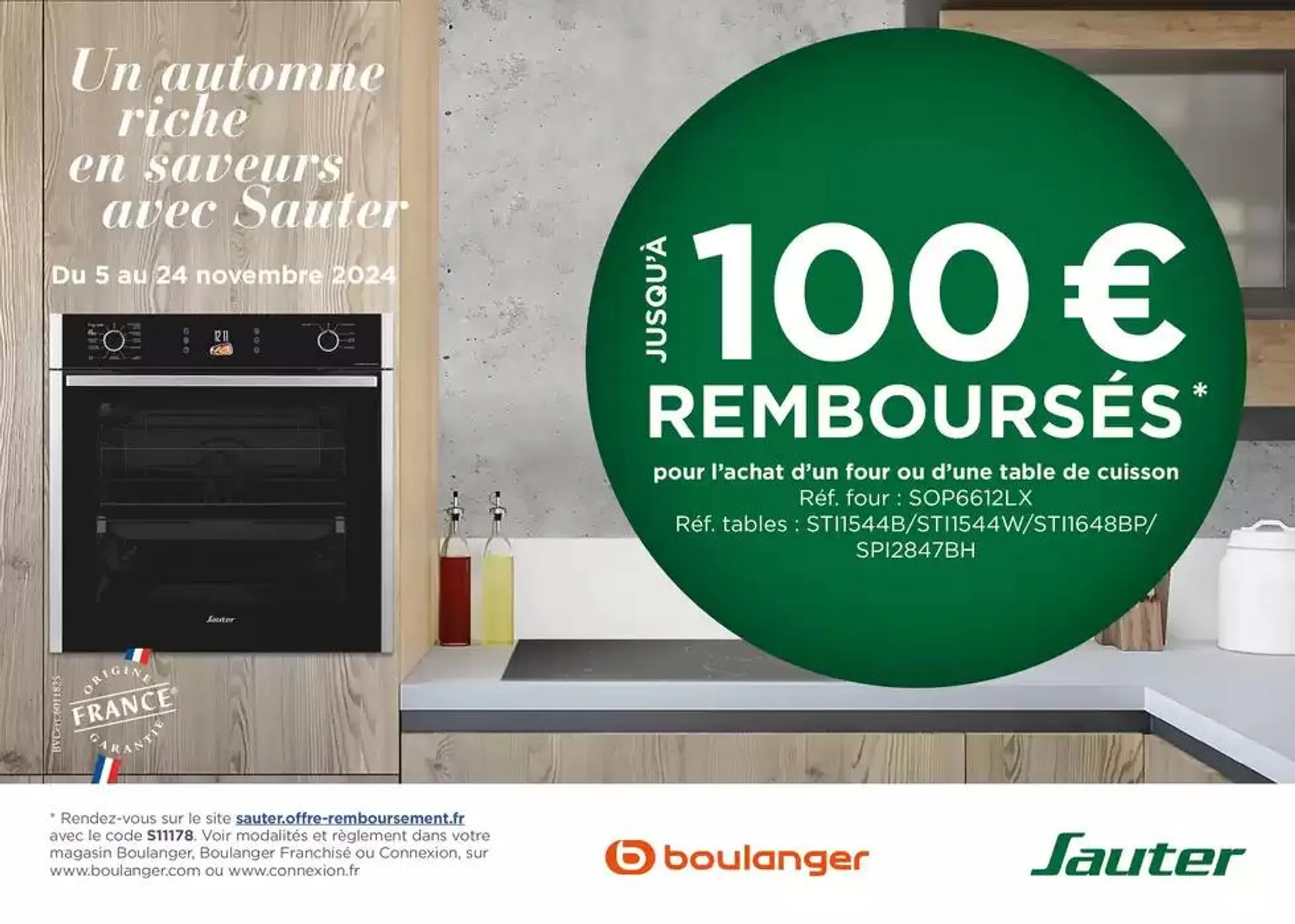 OFFRE Sauter : jusquà 100€ remboursés ! - 1