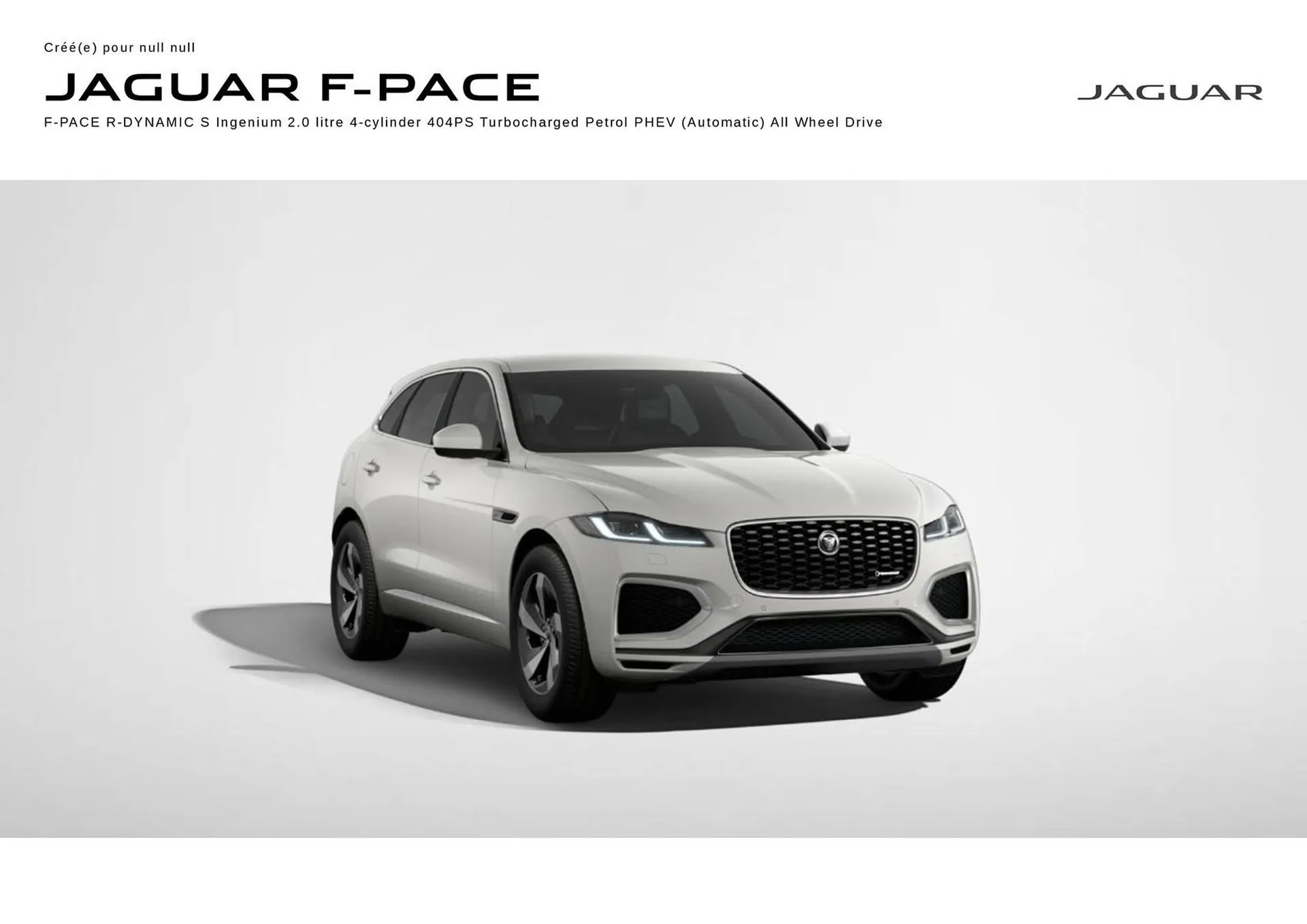 Catalogue Jaguar du 13 mars au 31 décembre 2024 - Catalogue page 