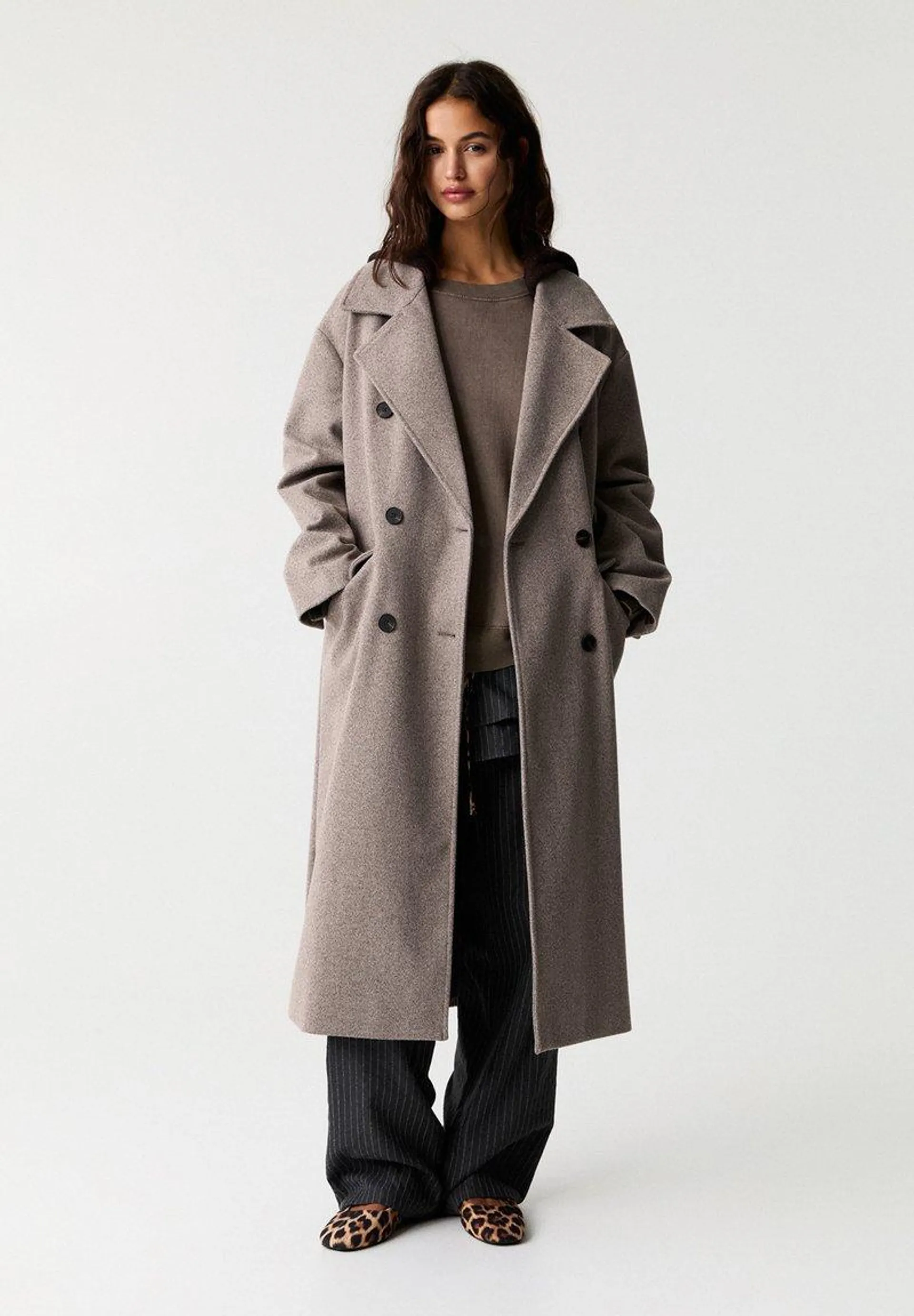 WITH HOOD - Manteau classique - brown