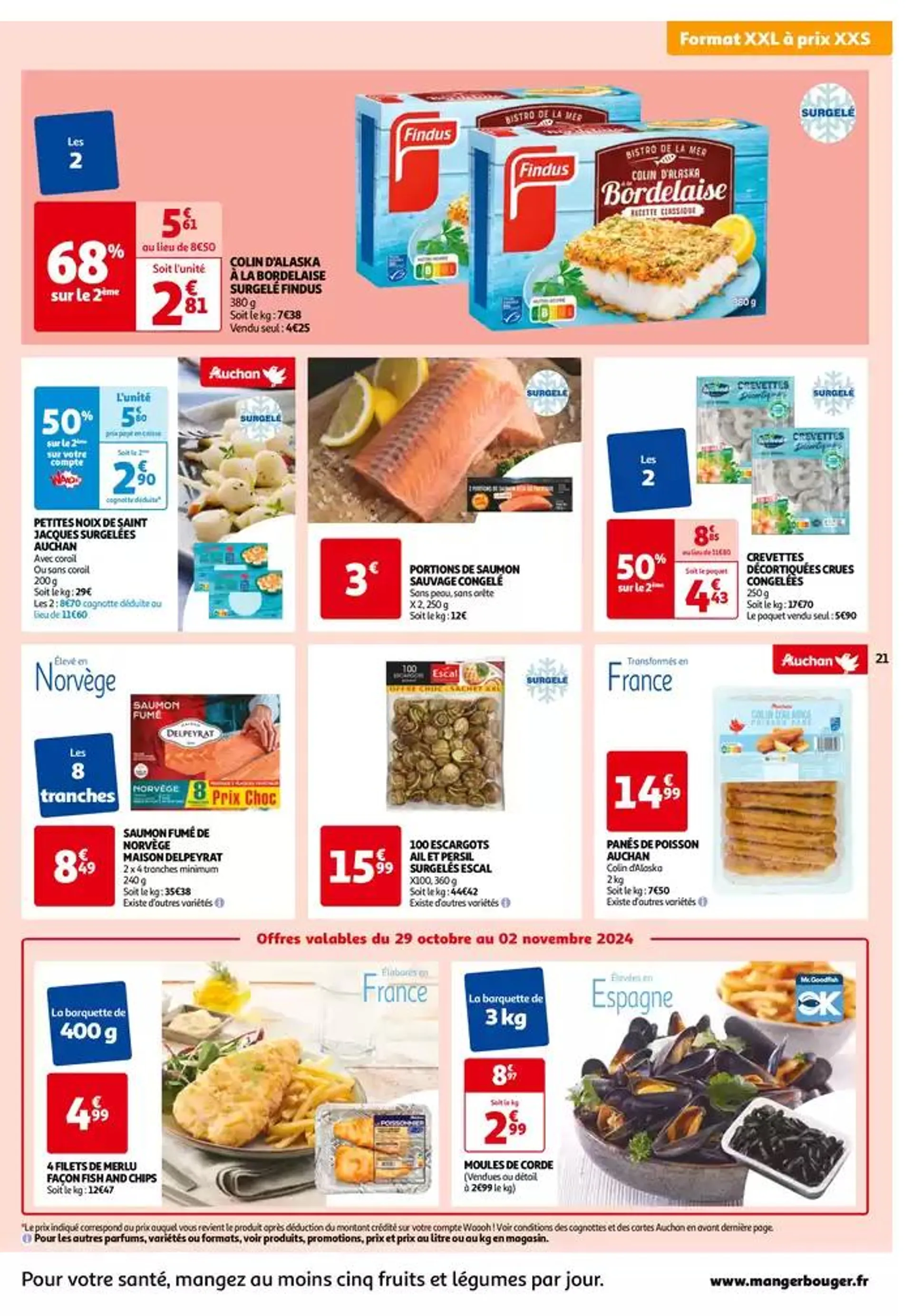 Top depart : 25 jours Auchan  du 29 octobre au 4 novembre 2024 - Catalogue page 21