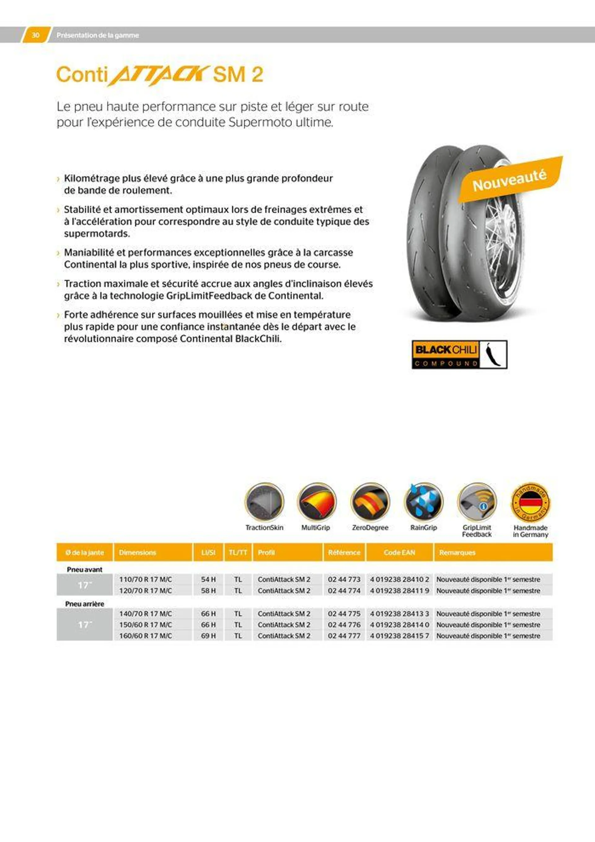 CONTINENTAL : Barème de facturation 2023 du 21 mai au 31 décembre 2024 - Catalogue page 30