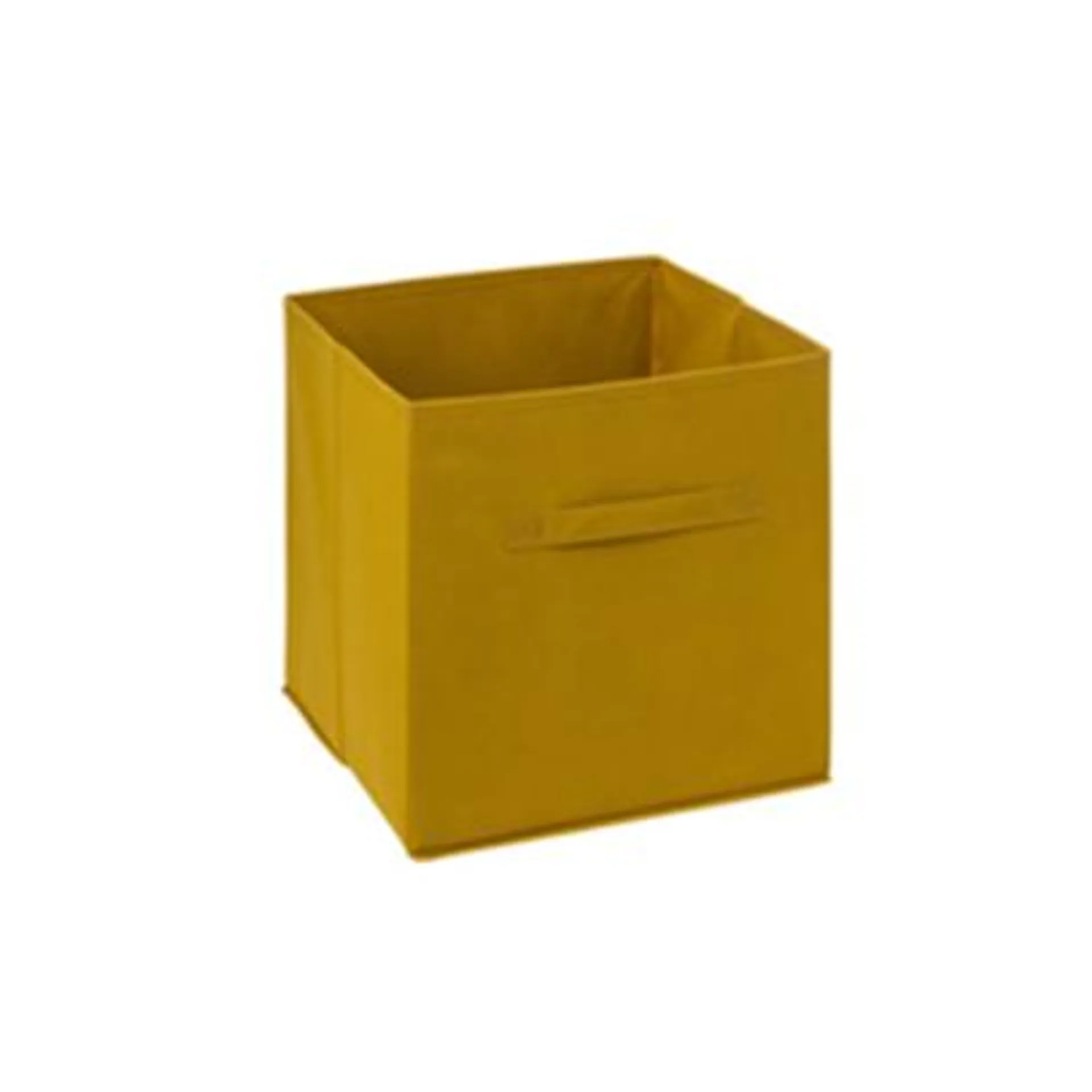 Boite de rangement cube moutarde