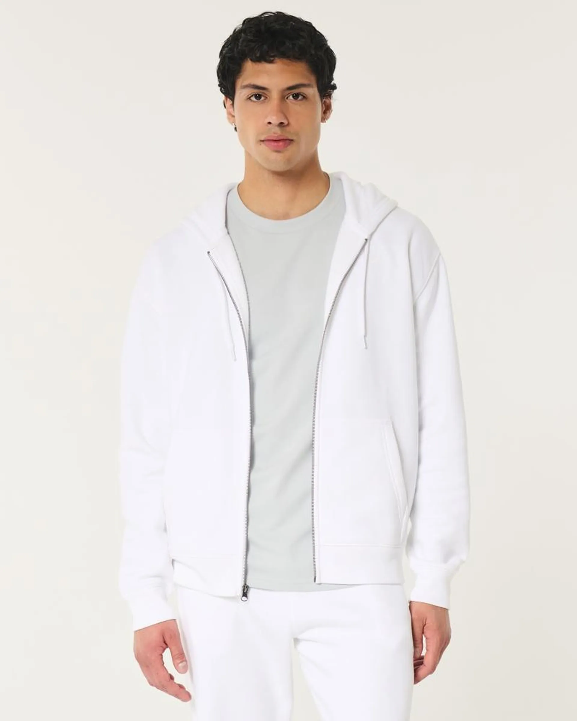 Relaxed Zip-Up Icon Hoodie