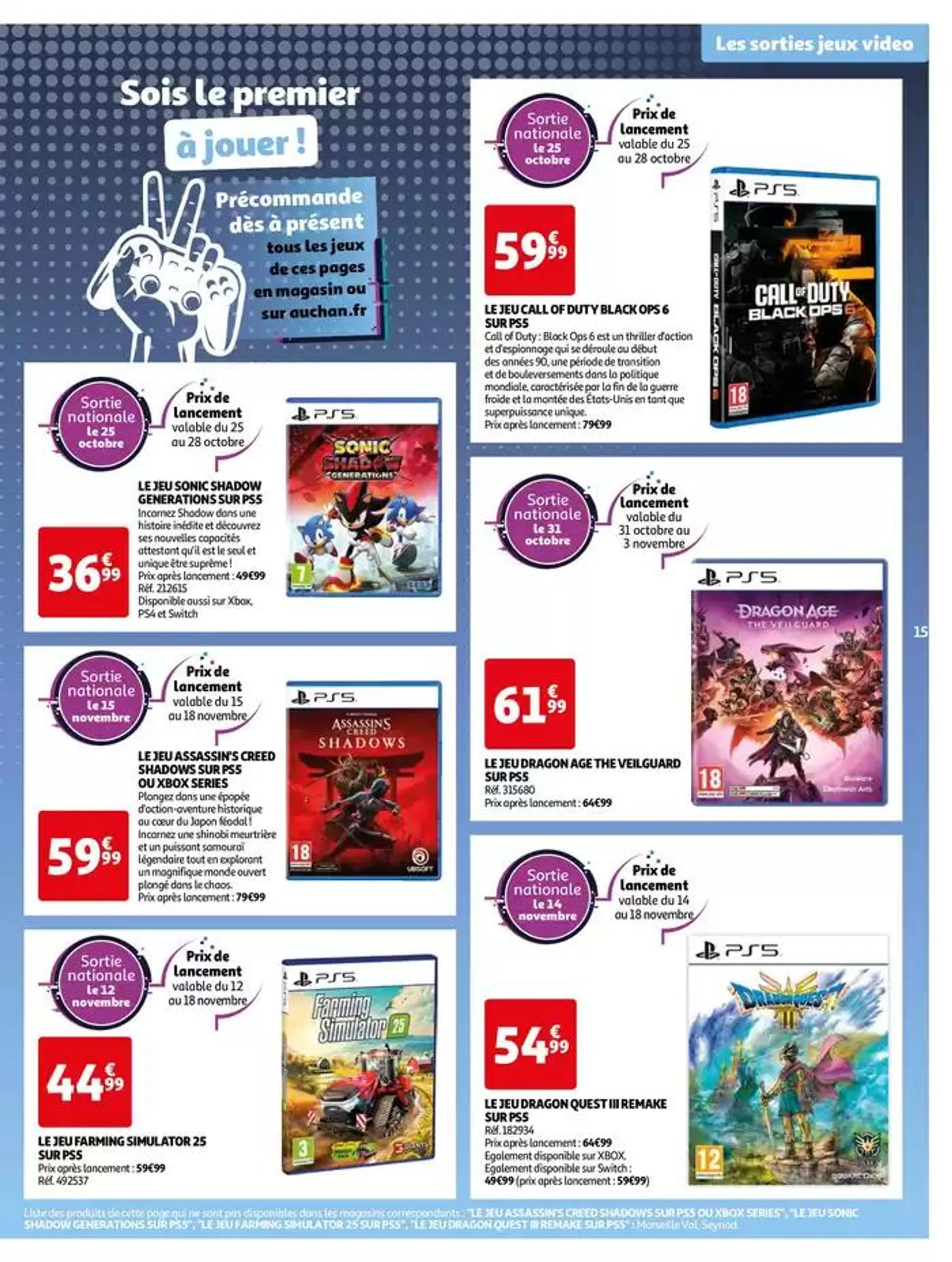 Games Week : passez au niveau supérieur du 15 octobre au 28 octobre 2024 - Catalogue page 15