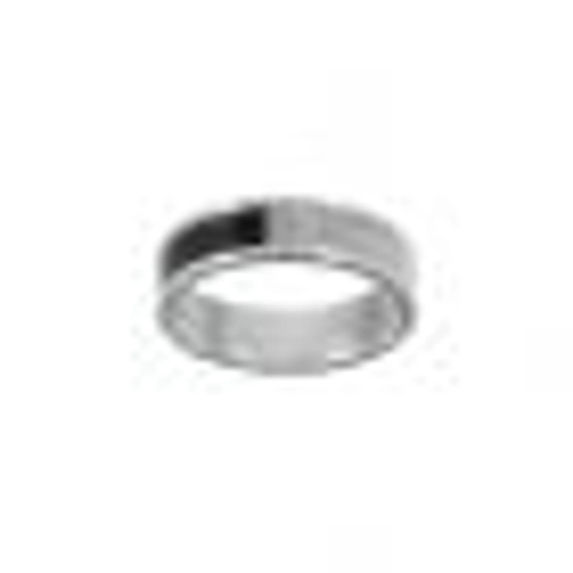 Bague homme Phebus en acier argenté et carbone