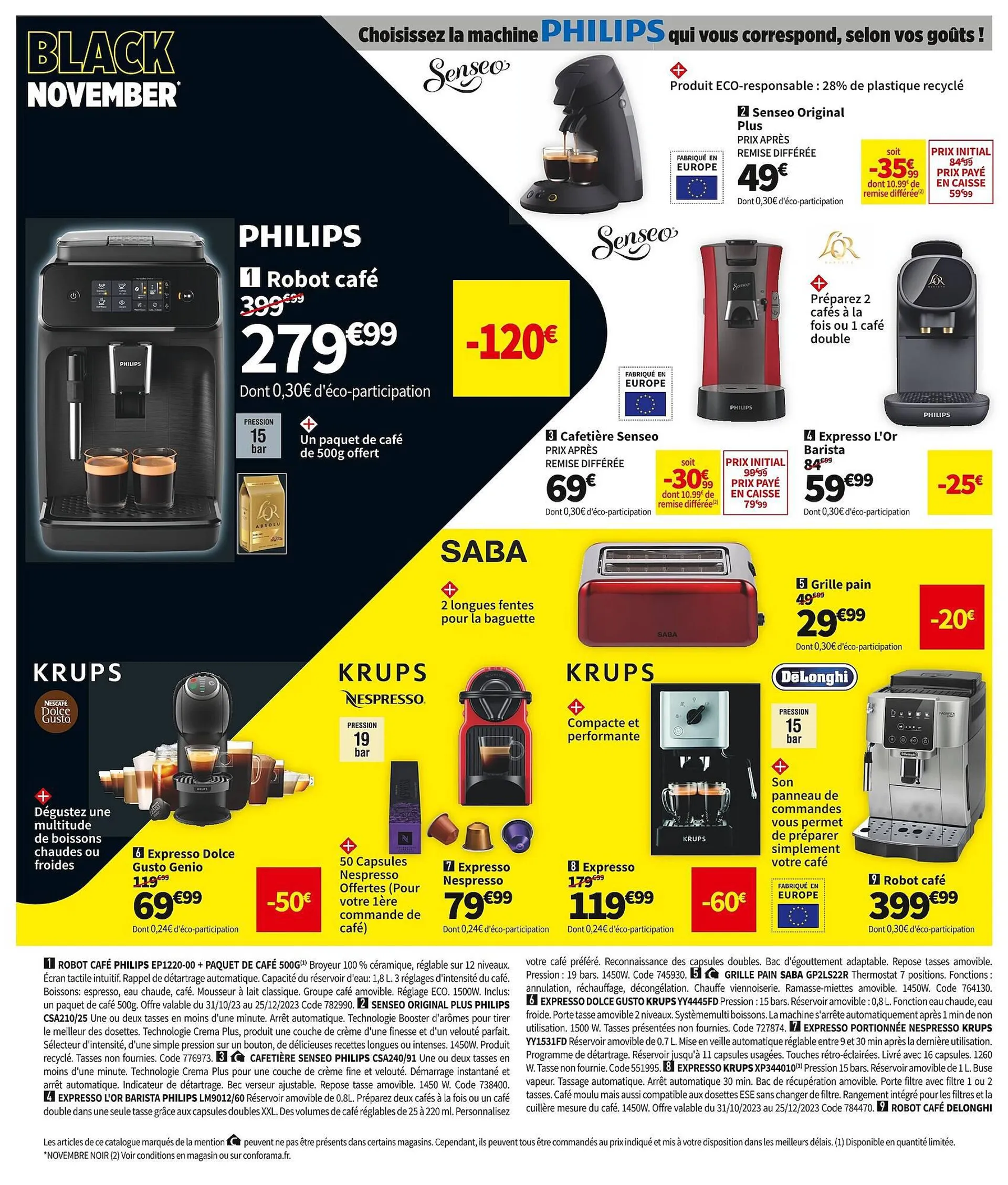 Catalogue Conforama du 30 octobre au 27 novembre 2023 - Catalogue page 10