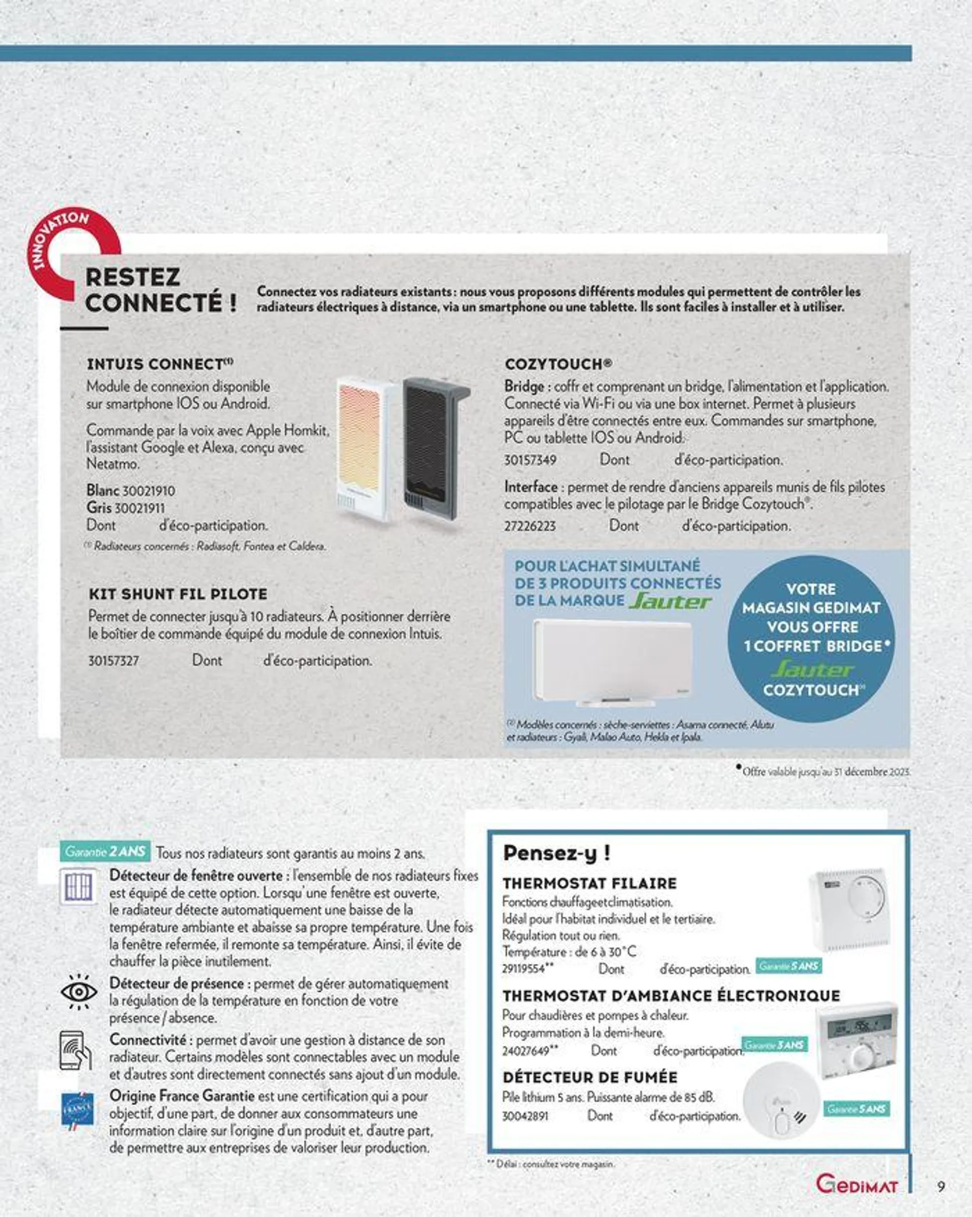 Chauffage du 13 septembre au 31 décembre 2024 - Catalogue page 9