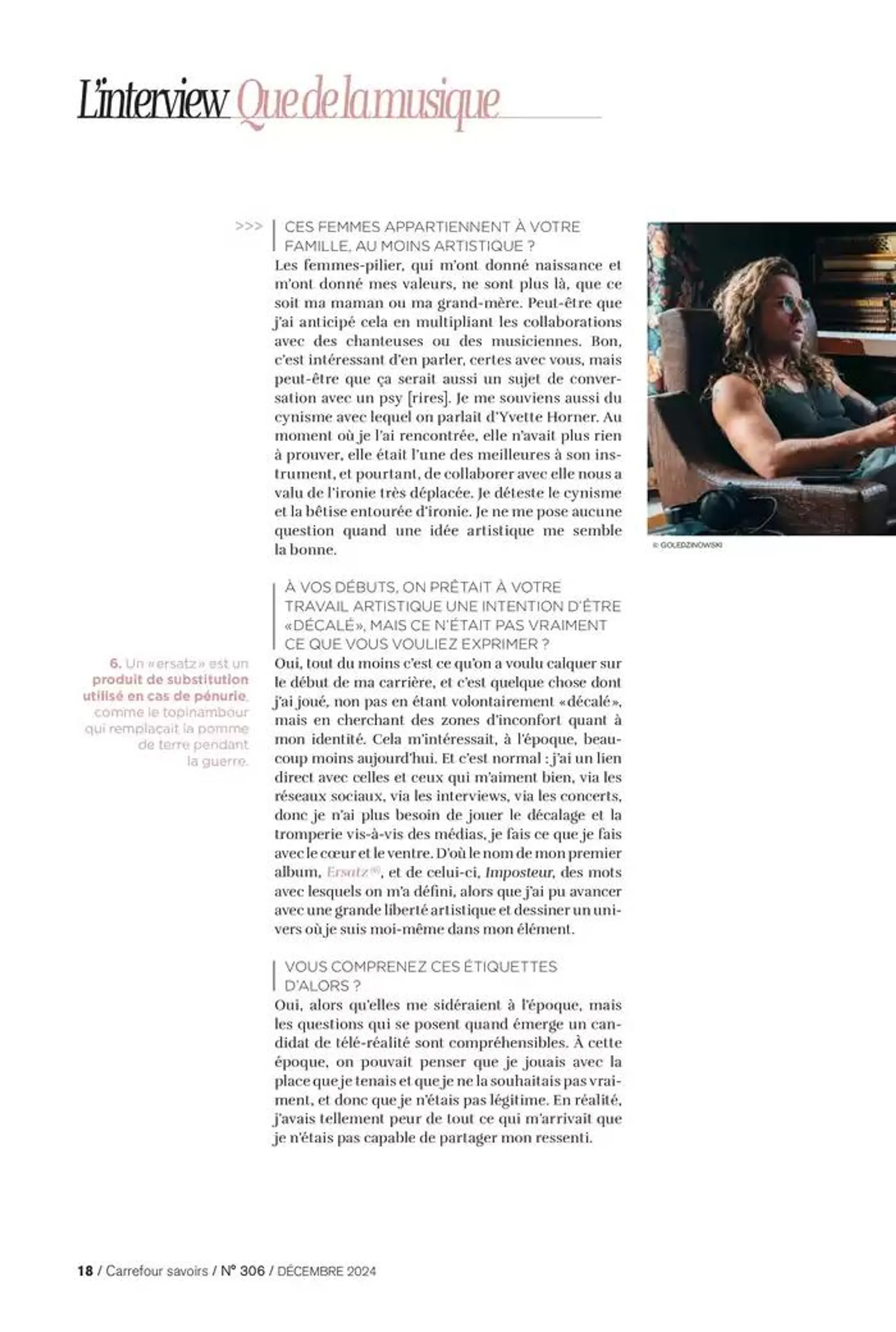 À CHACUN SA CULTURE du 2 décembre au 31 décembre 2024 - Catalogue page 18