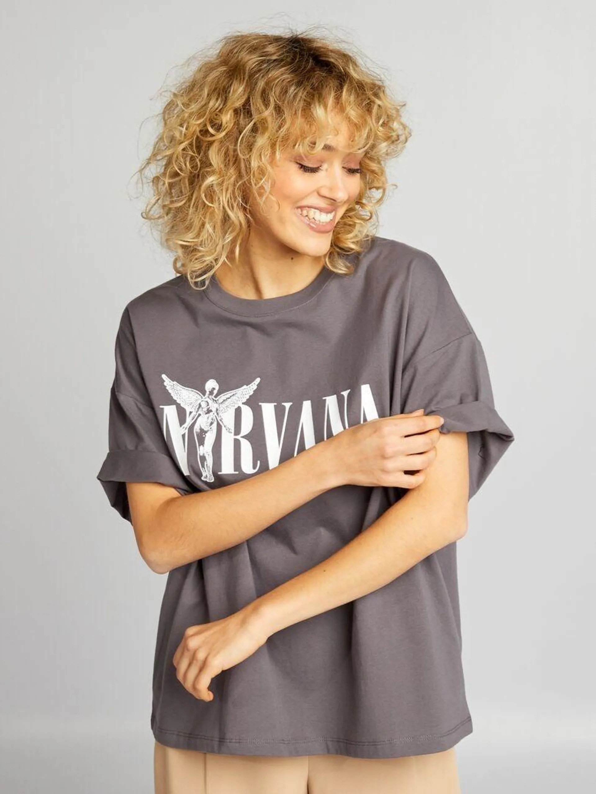 T-shirt 'Nirvana' - gris