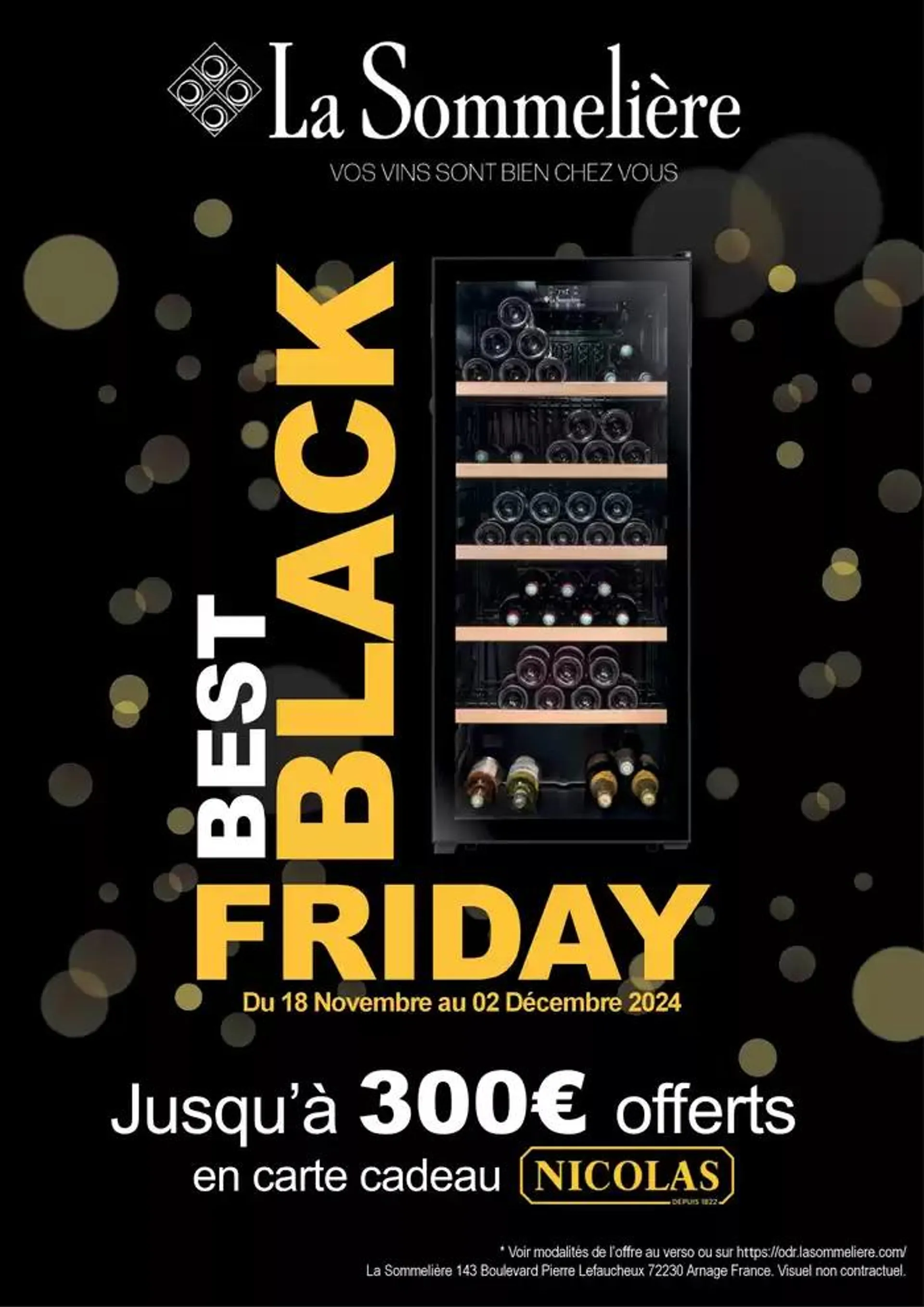 OFFRE La Sommelière : jusquà 300€ offerts Black Friday - 1