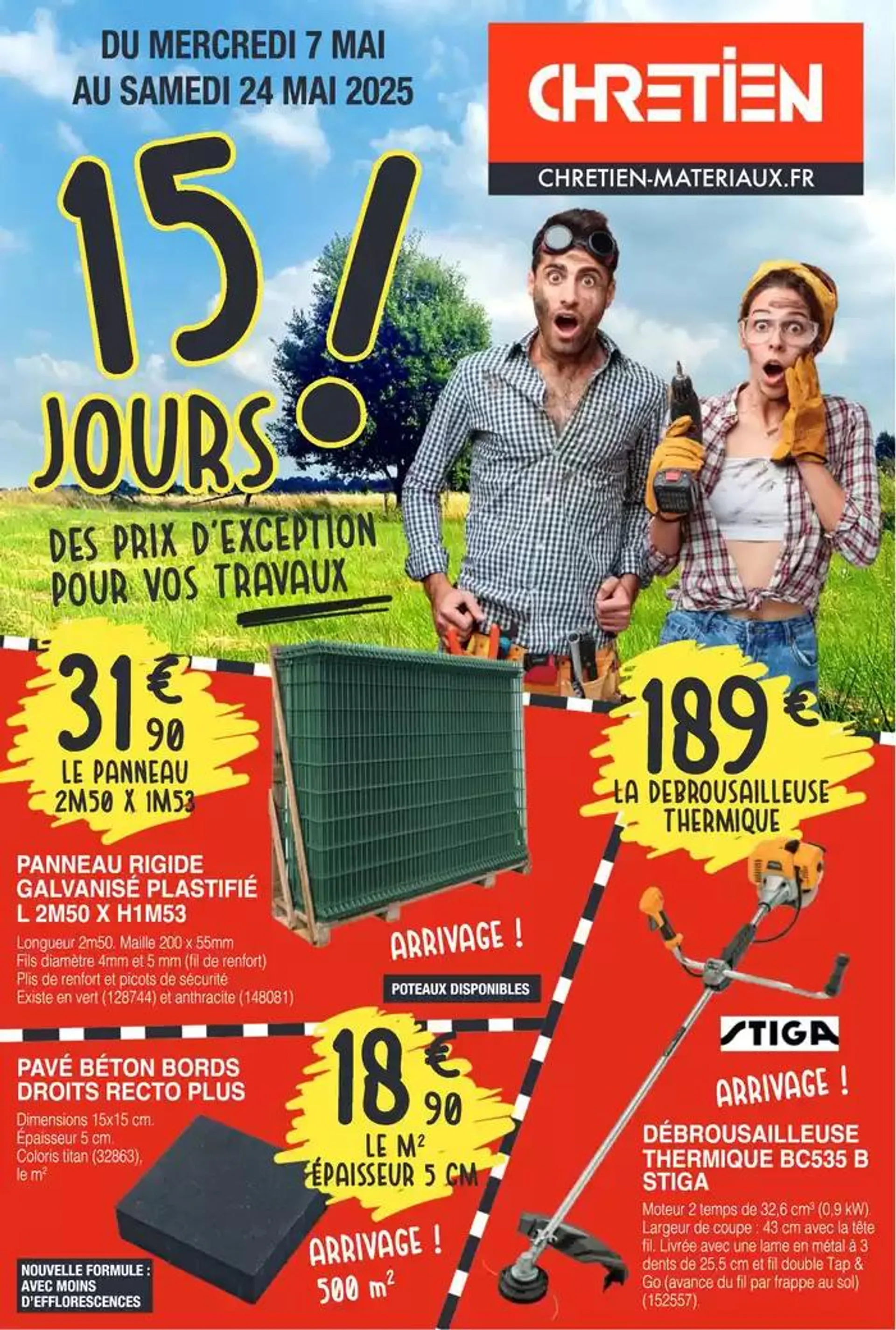 15 JOURS DE PRIX DEXCEPTION POUR VOS TRAVAUX ! - 1