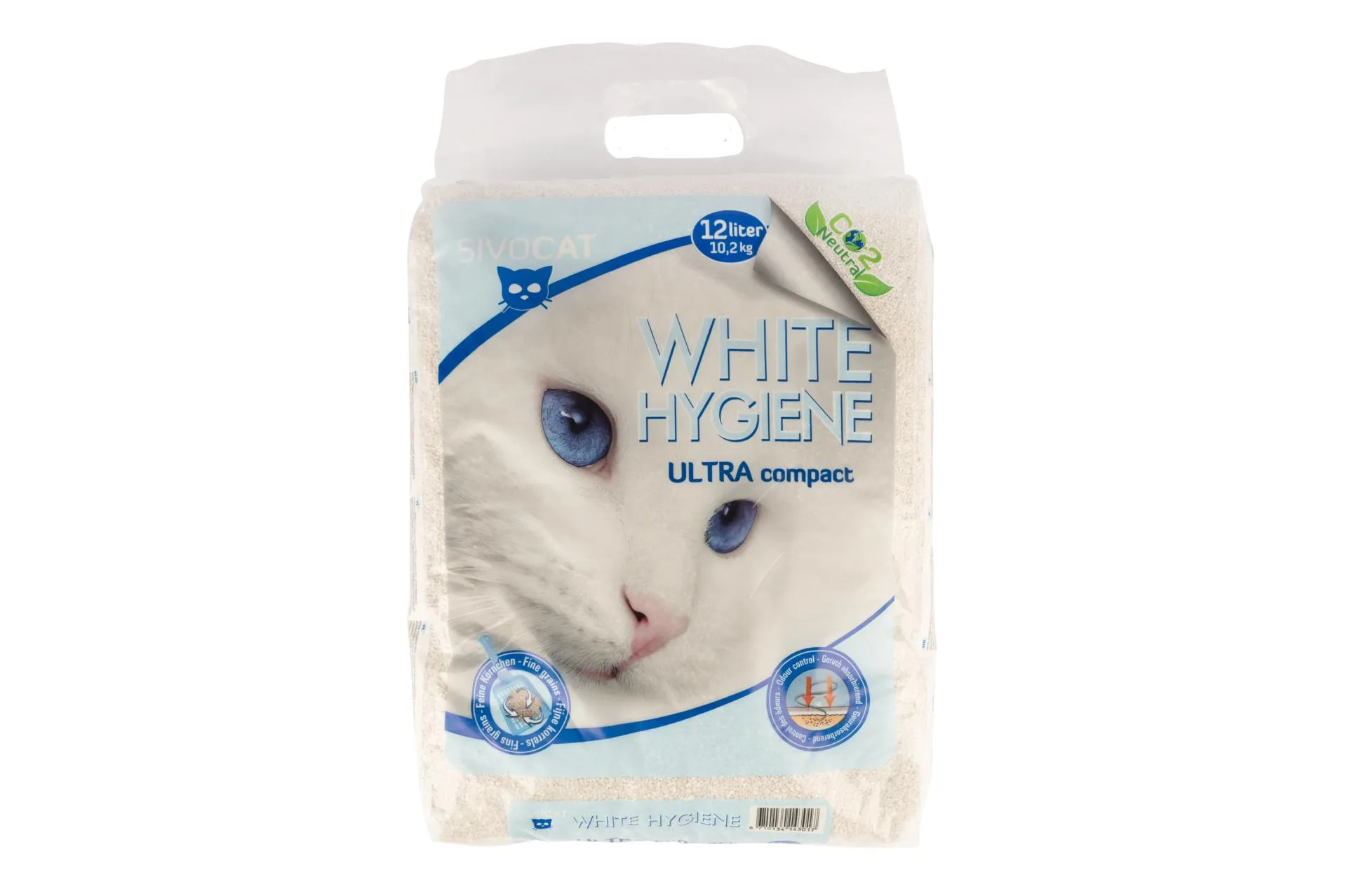 Litière pour chat white hygiène ultra compact 12l