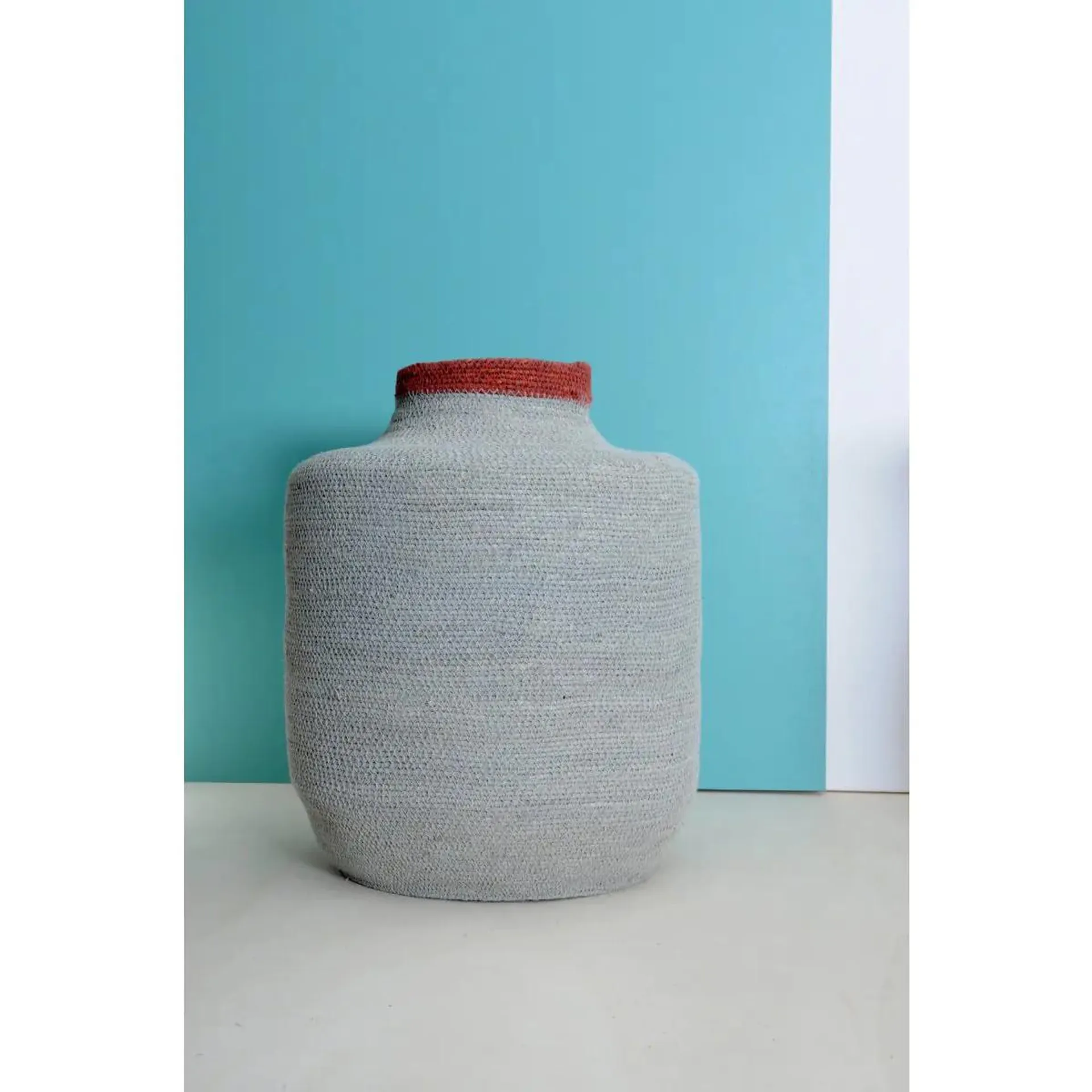 Vase Jarre jonc de mer Gris