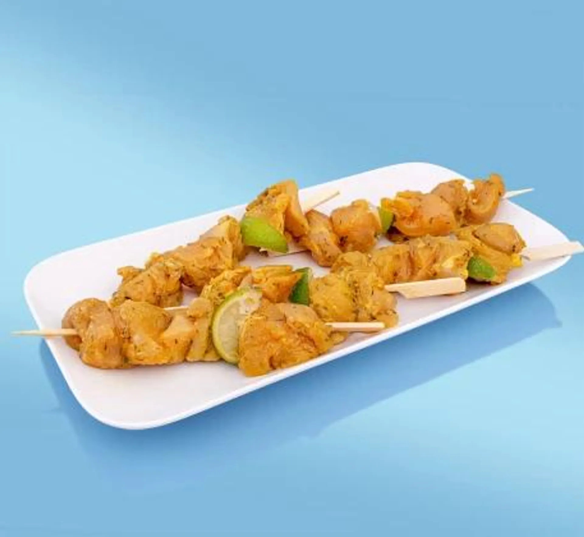 Brochettes de poulet thym citron