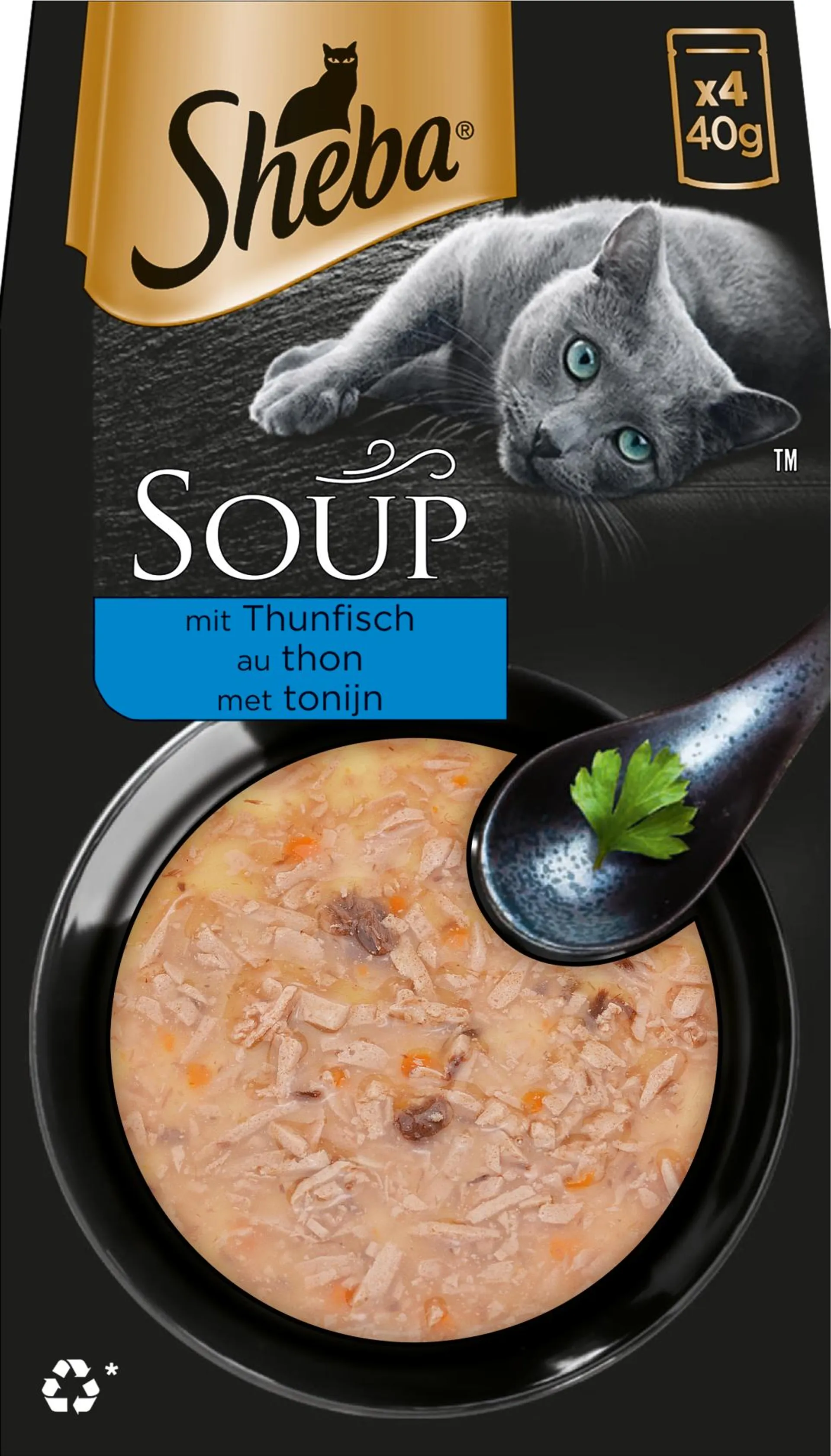 Sheba real soup thon 4x40g