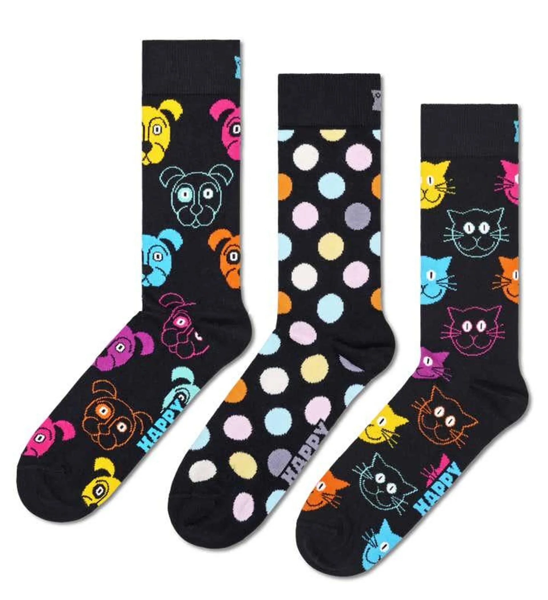 3-Pack Classic Dog Socks