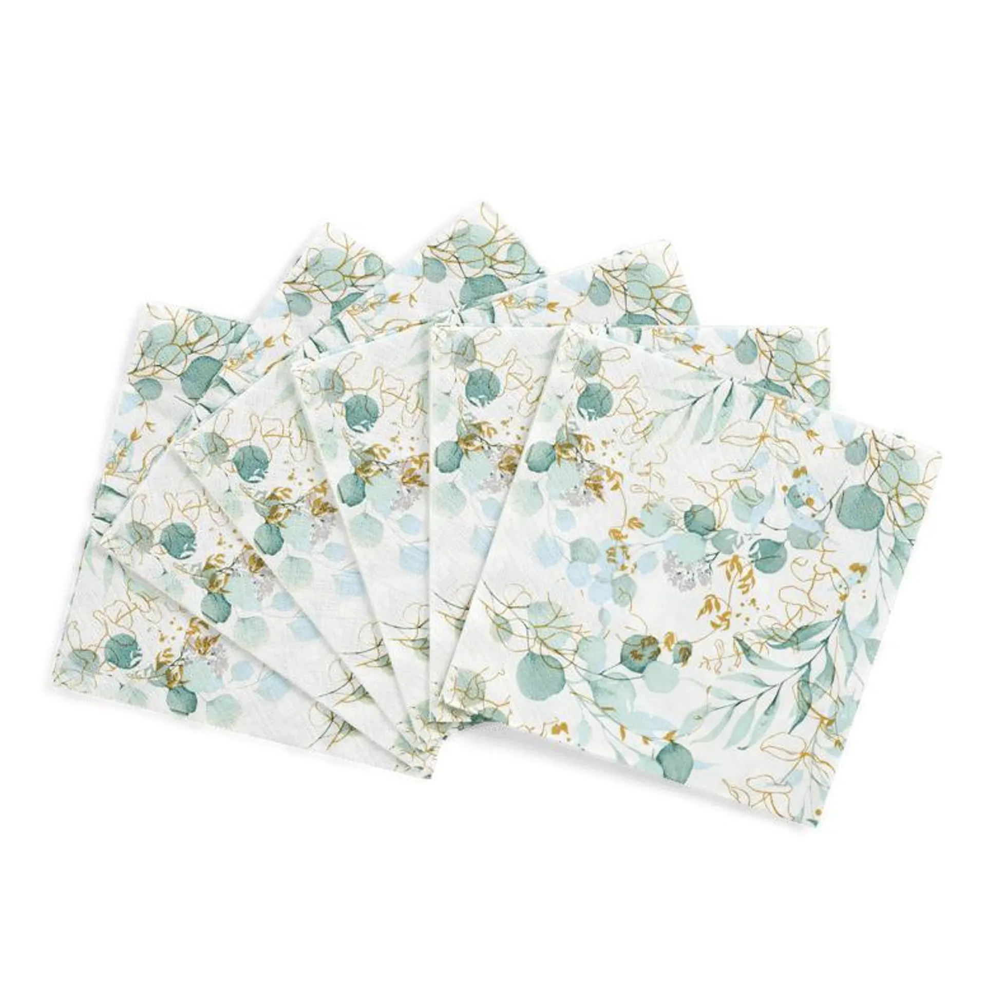 EUCALYPTUS Set de 20 serviettes diverses couleurs