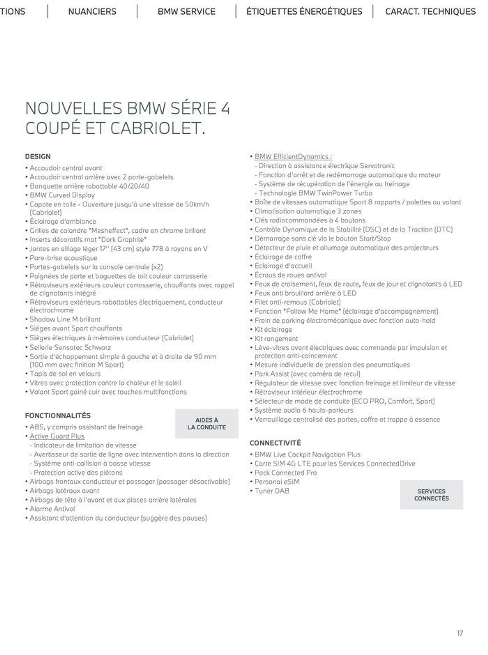 THE NEW 4 COUPÉ CABRIOLET du 26 juin au 31 janvier 2025 - Catalogue page 17