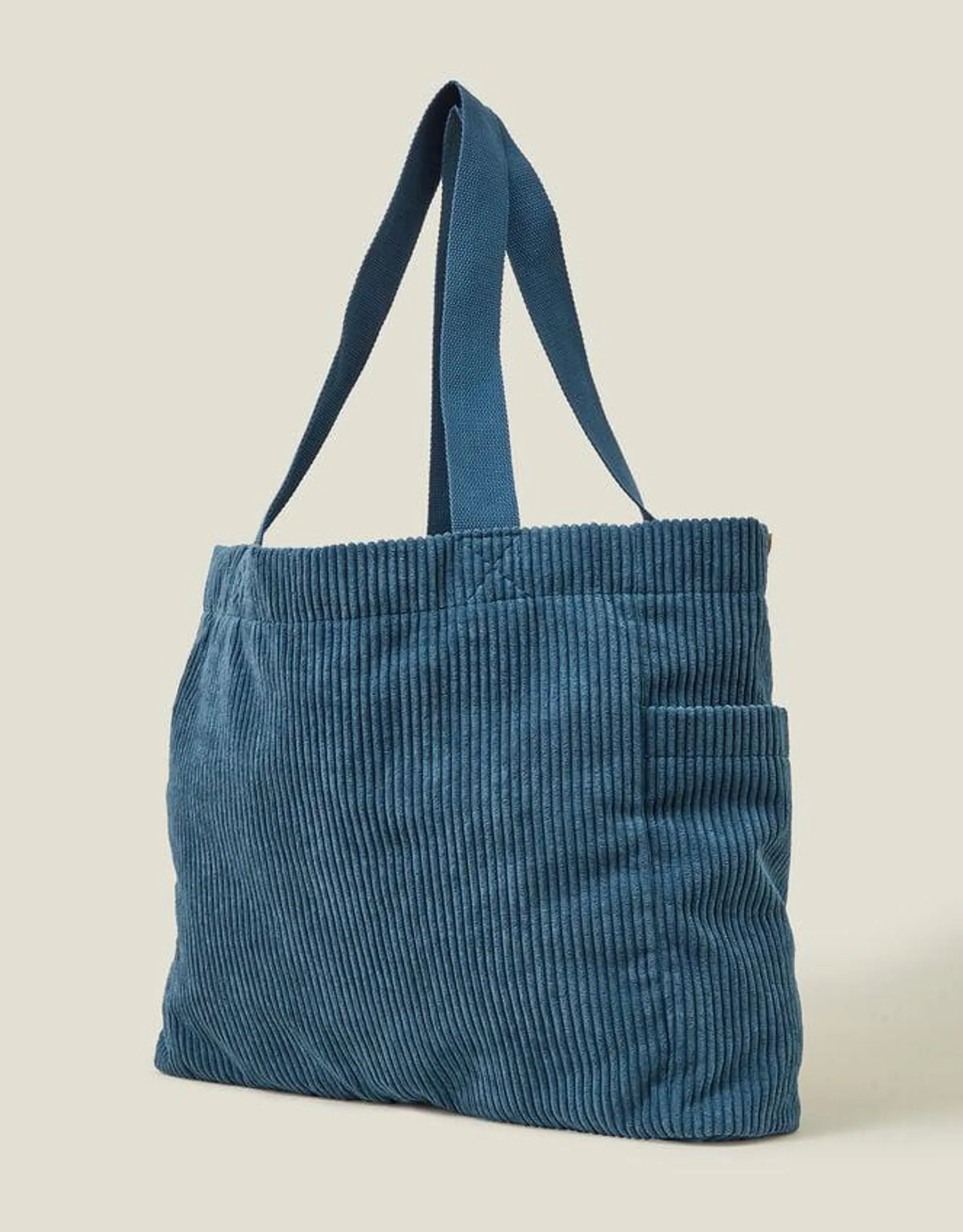 Cord Shopper Bag Teal