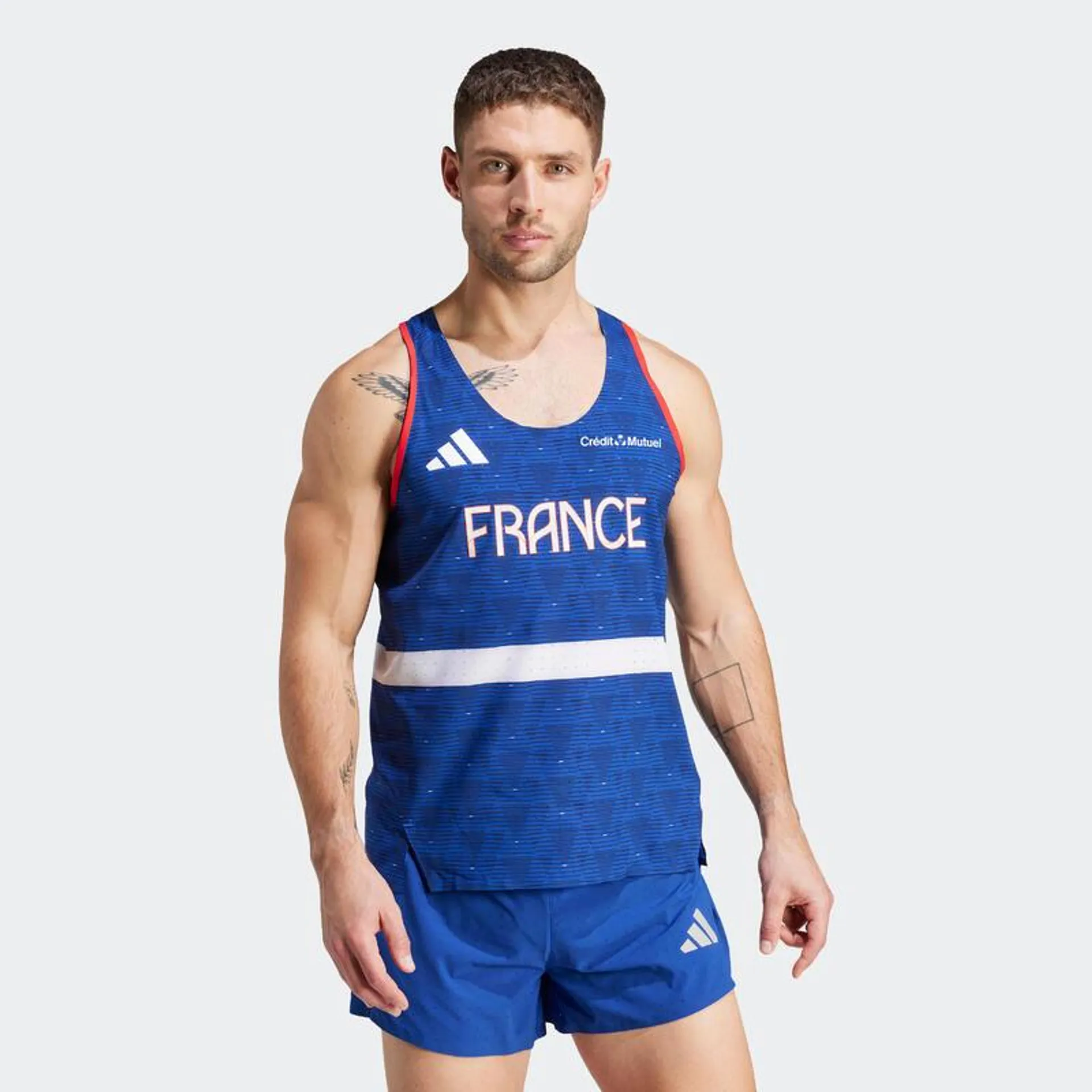 DEBARDEUR HOMME DE RUNNING ET D ATHLETISME ADIDAS EQUIPE FRANCE