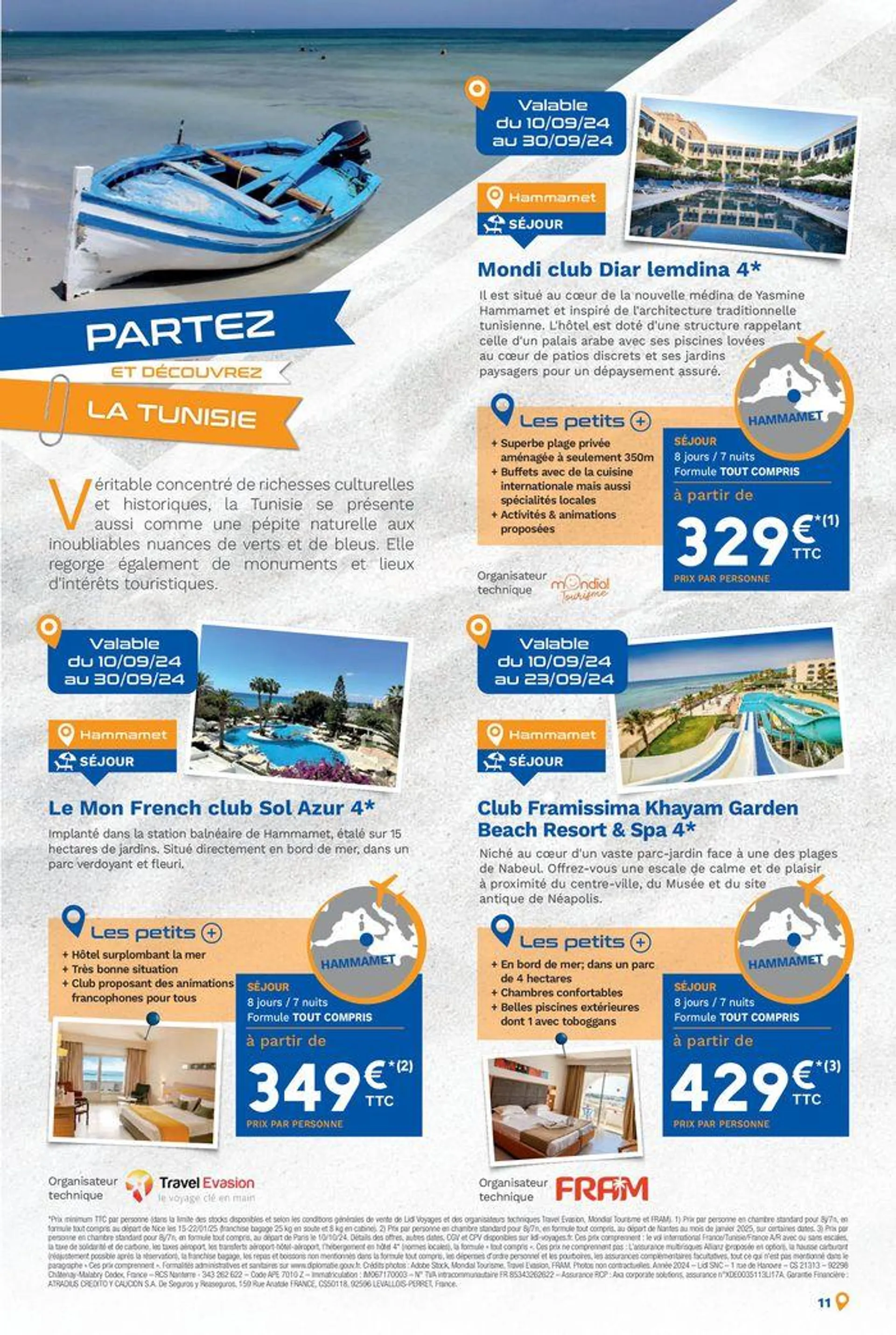 Bonnes vacances avec Lidl Voyages ! du 11 septembre au 9 décembre 2024 - Catalogue page 11