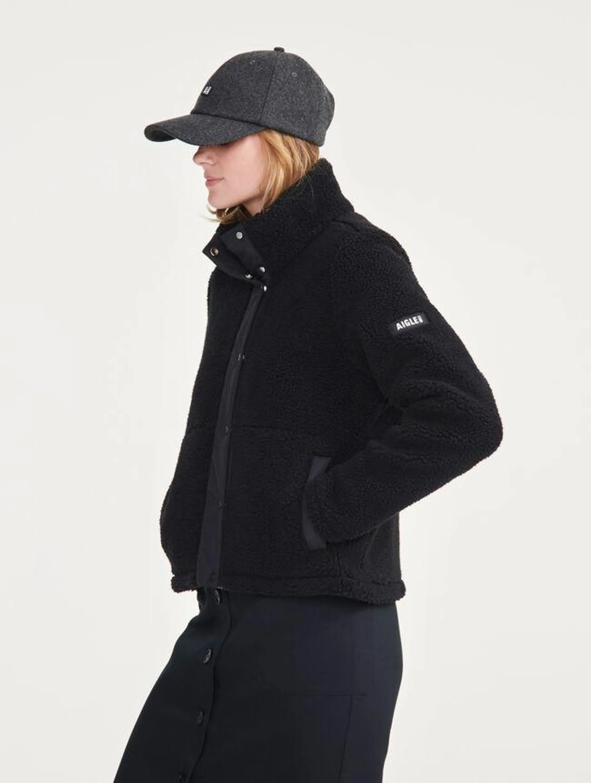 Blouson sherpa bi-matière