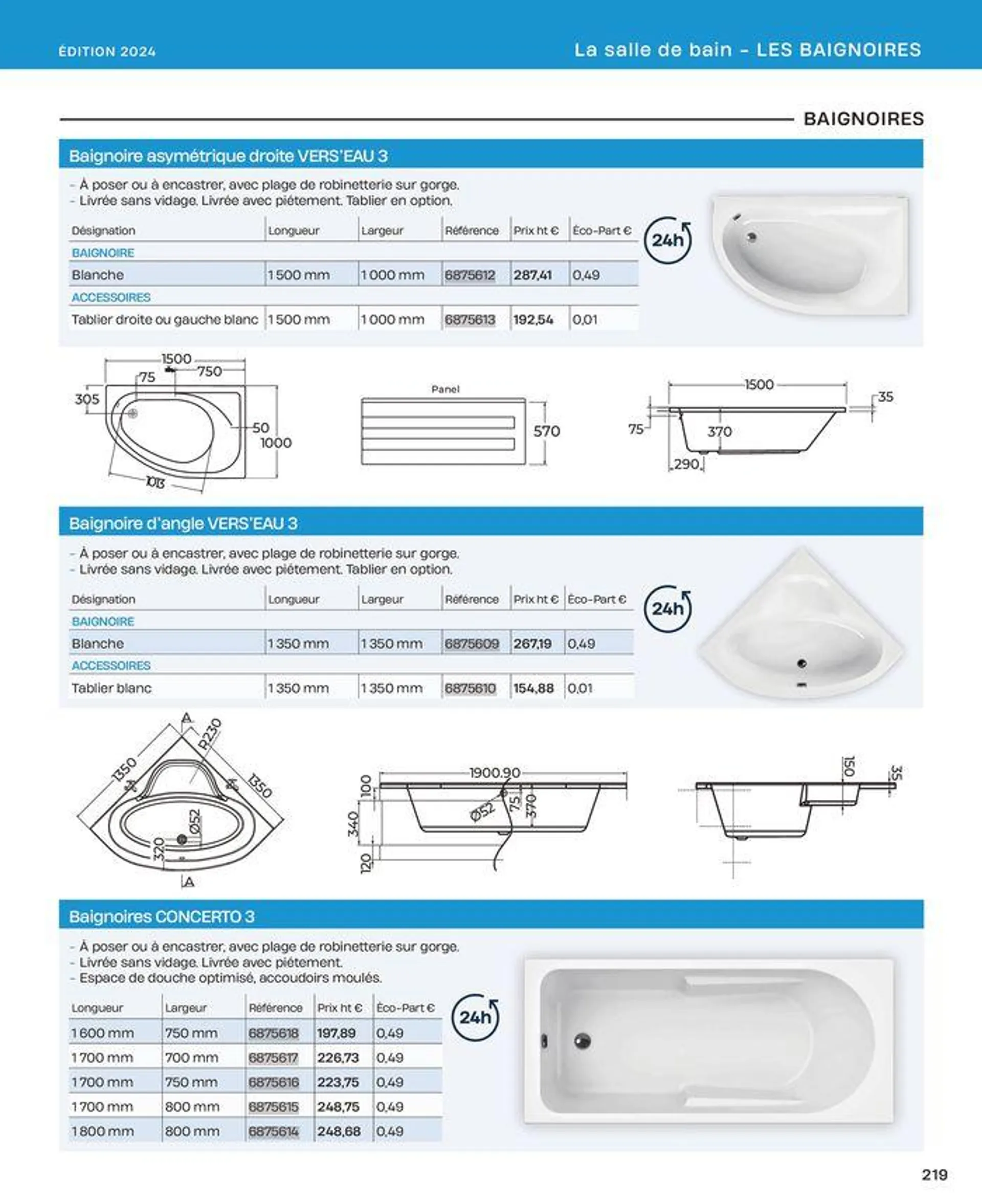 La salle de bain en toute sérénité du 2 juillet au 31 décembre 2024 - Catalogue page 219