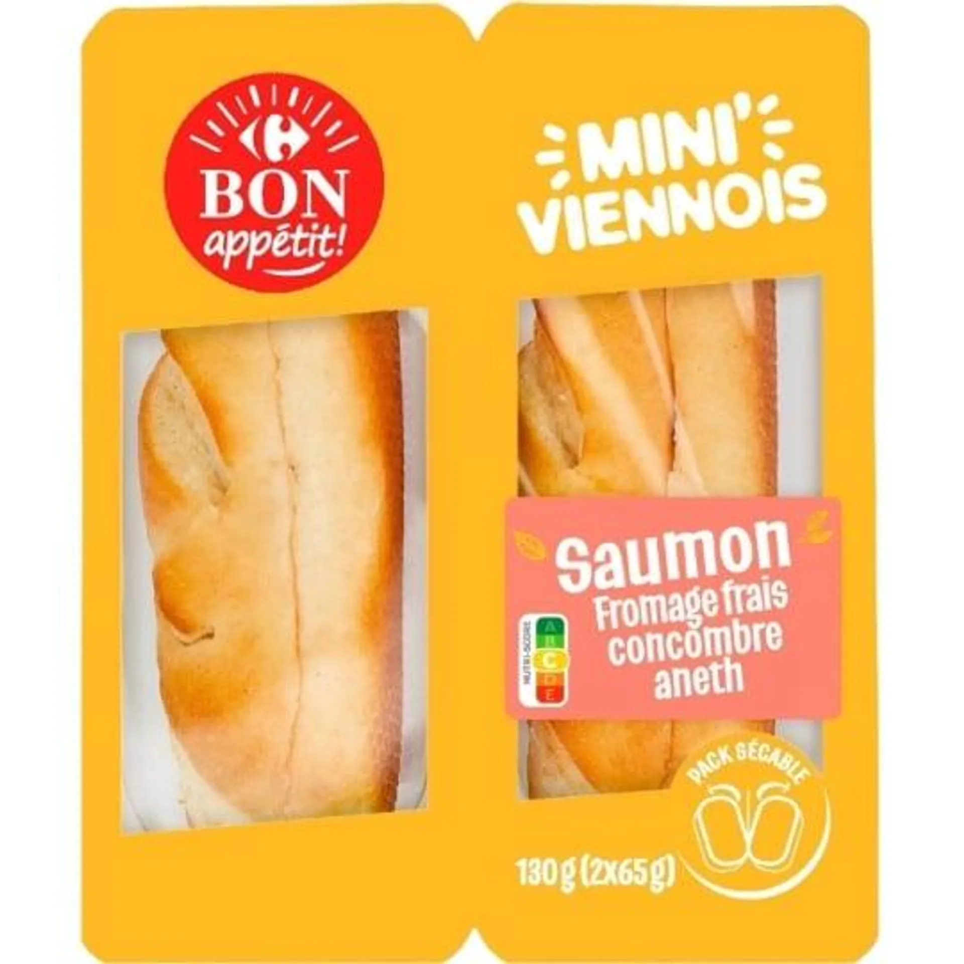 Sandwich saumon fromage frais CARREFOUR BON APPETIT